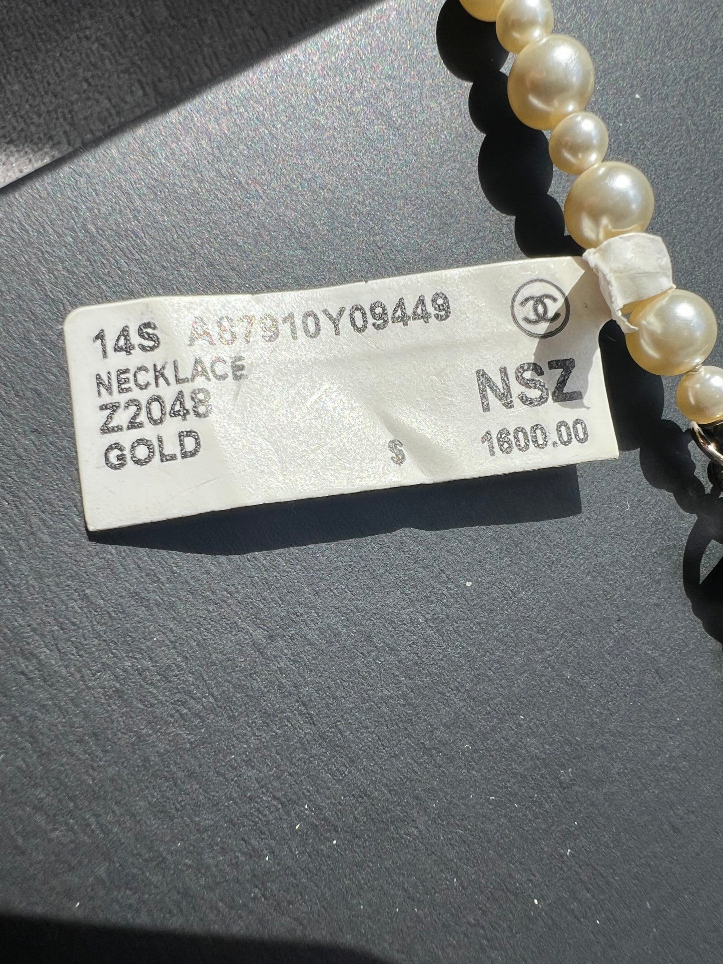 CHANEL Pearl And Cocomark Cube Classic Necklace