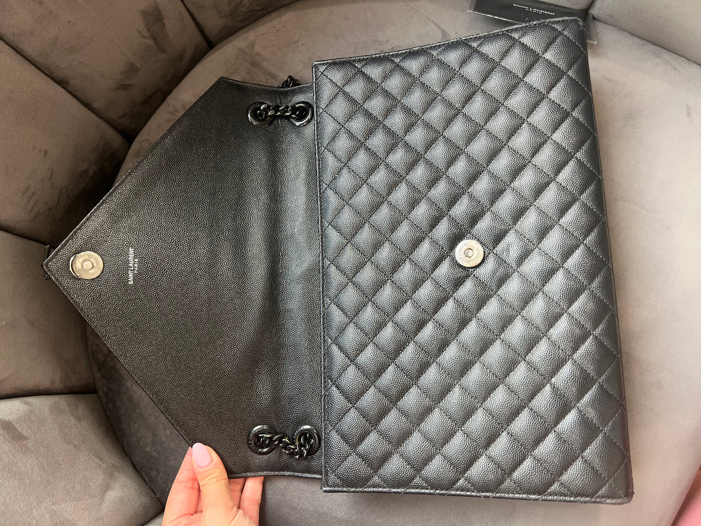 YSL Large Mixed Matelasse Shoulder Bag