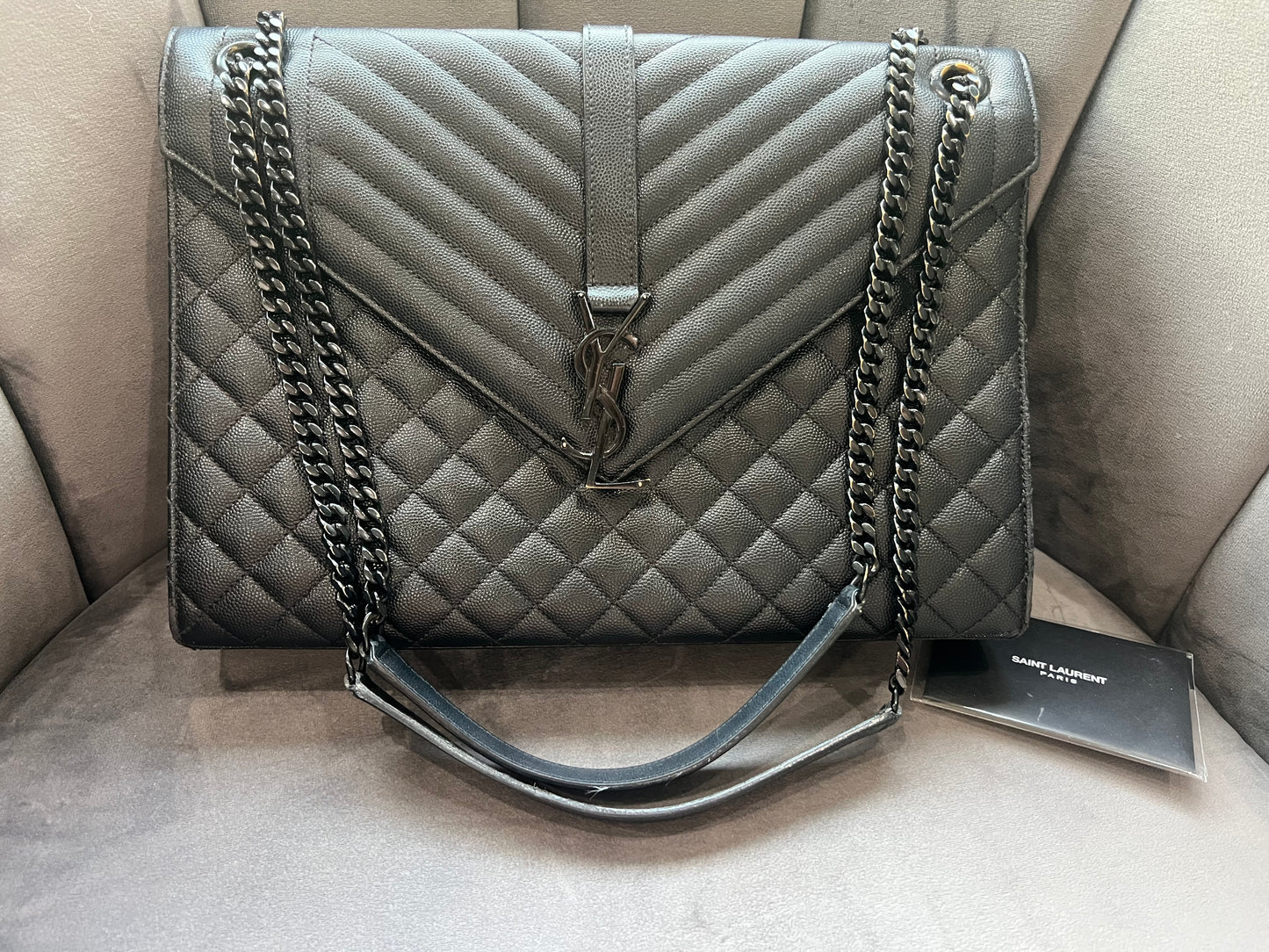 YSL Large Mixed Matelasse Shoulder Bag