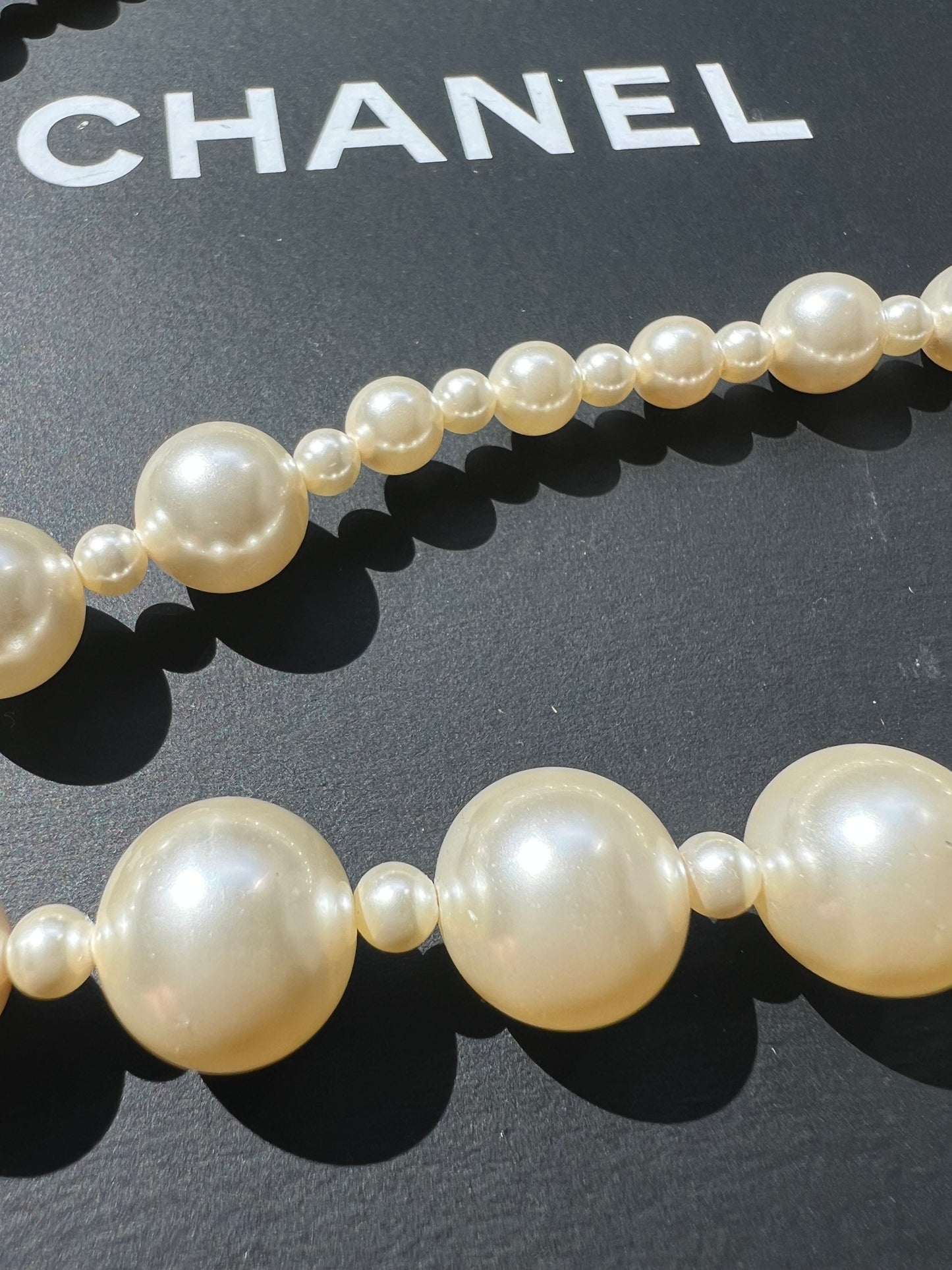CHANEL Pearl And Cocomark Cube Classic Necklace