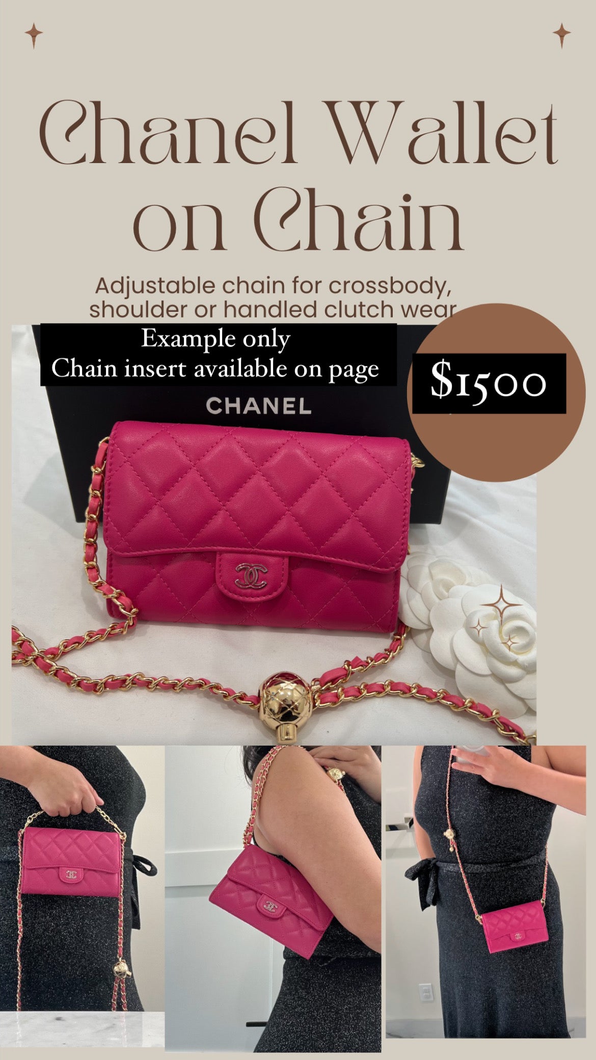 Chanel matelasse pink WOC