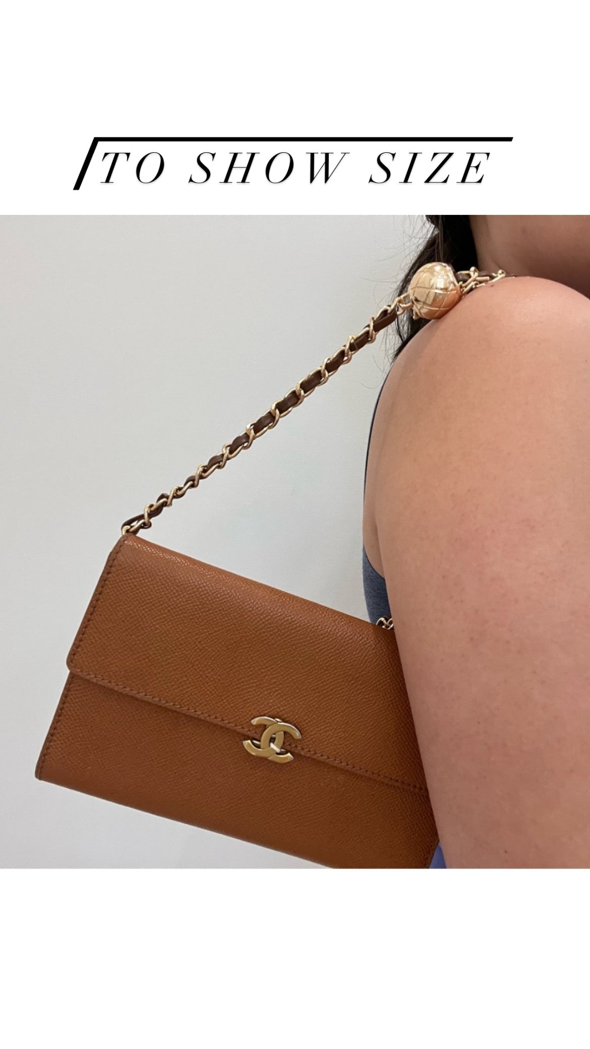 Chanel caviar black wallet on chain