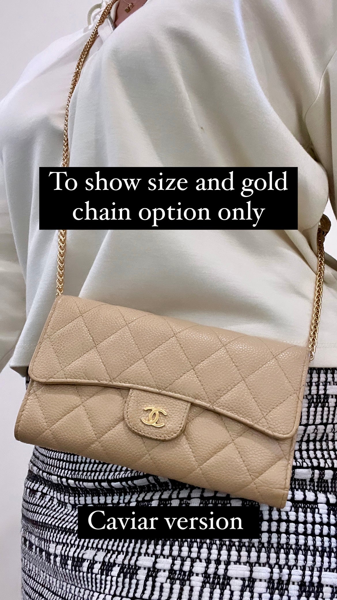 Chanel timeless classic wallet on chain