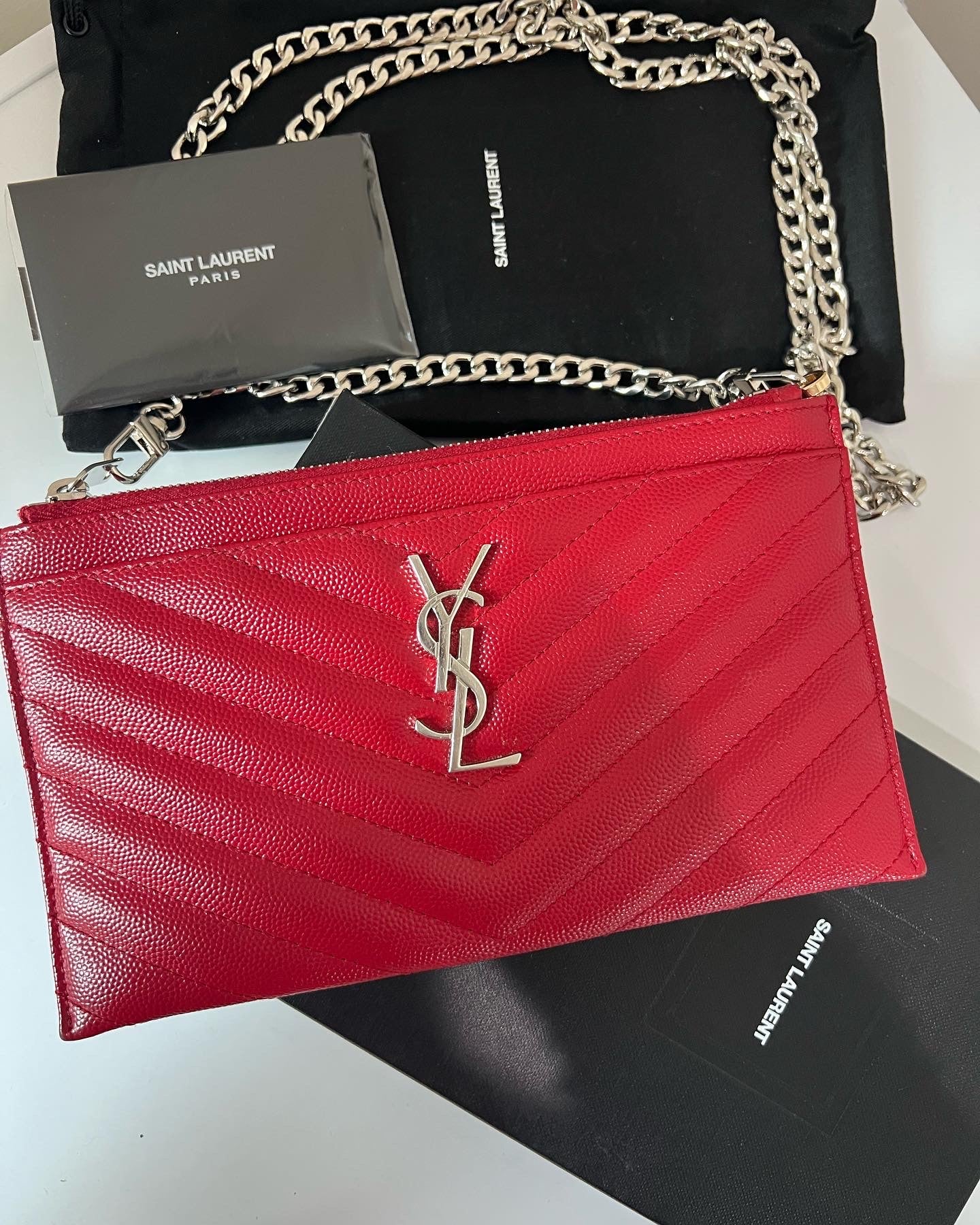 Red YSL Wallet on chain
