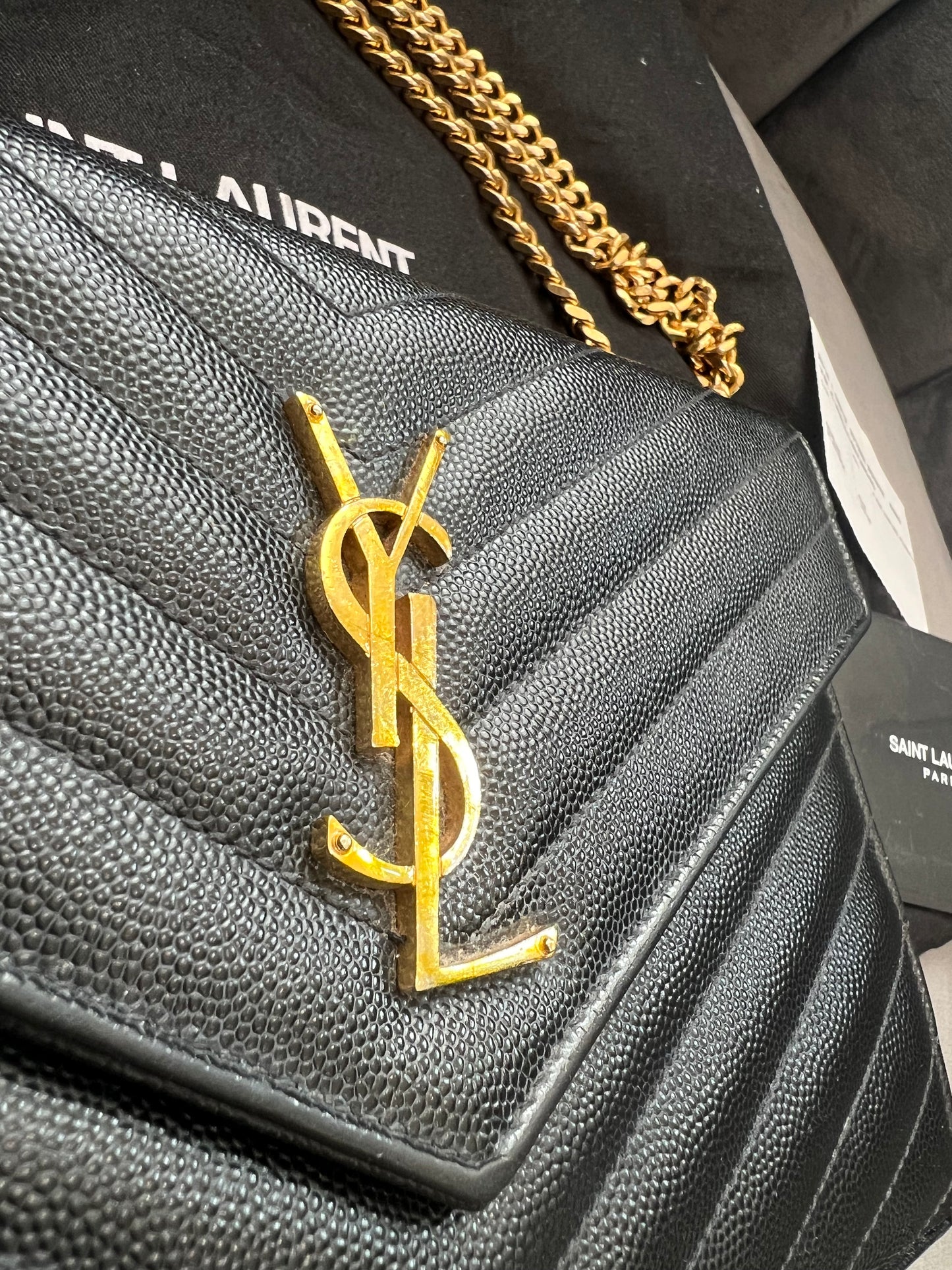 Yves Saint Laurent Cassandre envelope flap crossbody