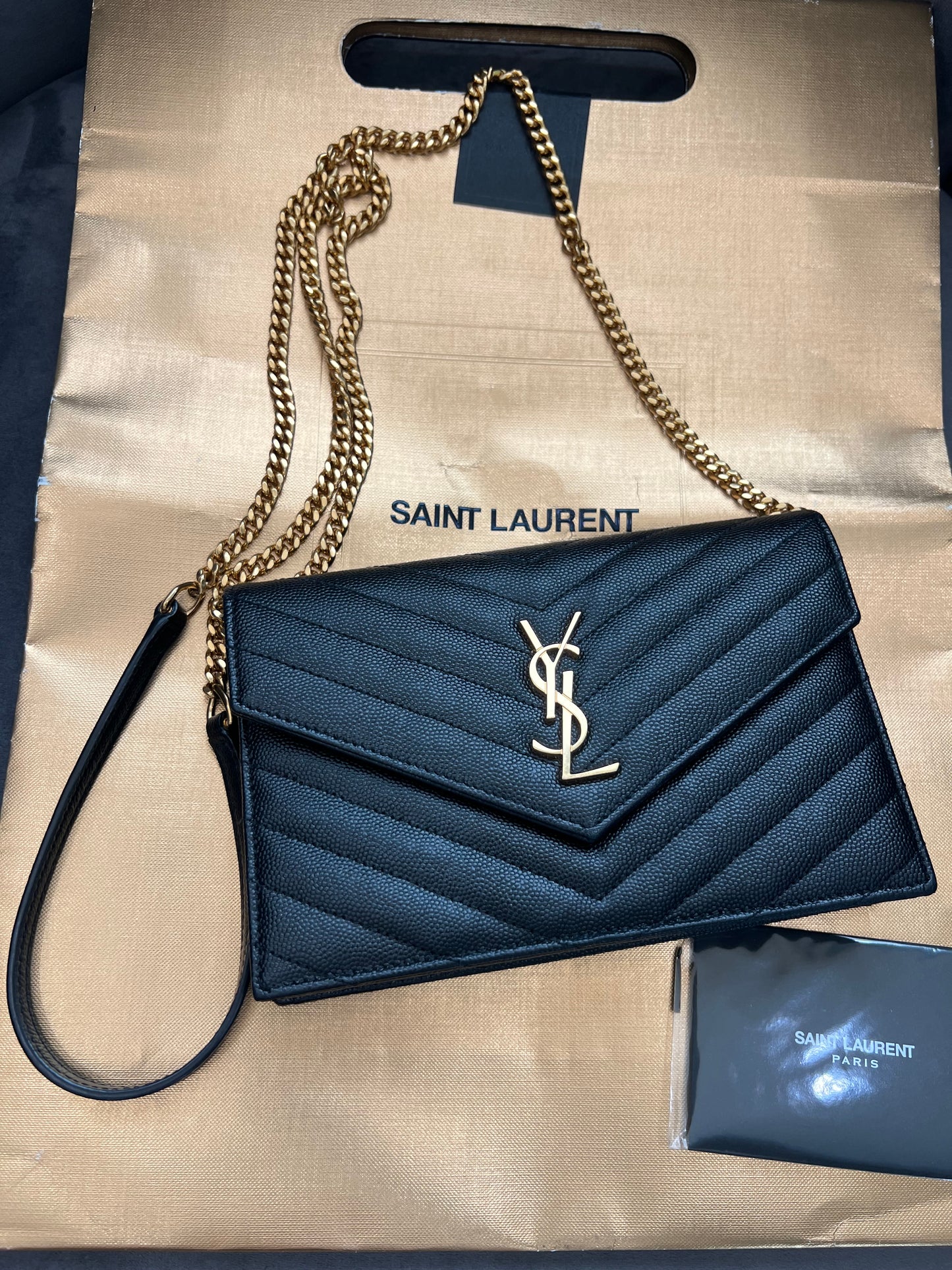 Yves Saint Laurent Cassandre envelope flap crossbody bag