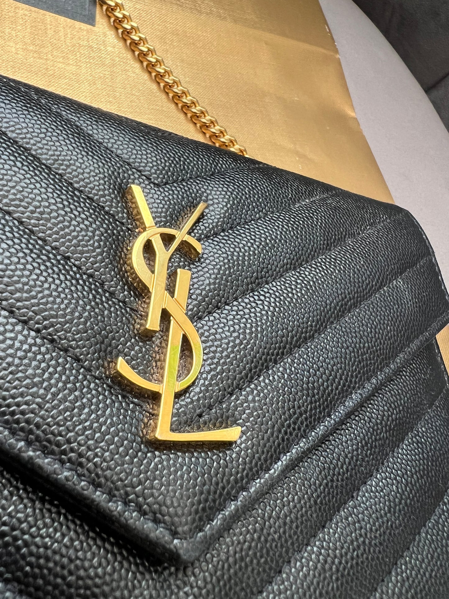 Yves Saint Laurent Cassandre envelope flap crossbody bag