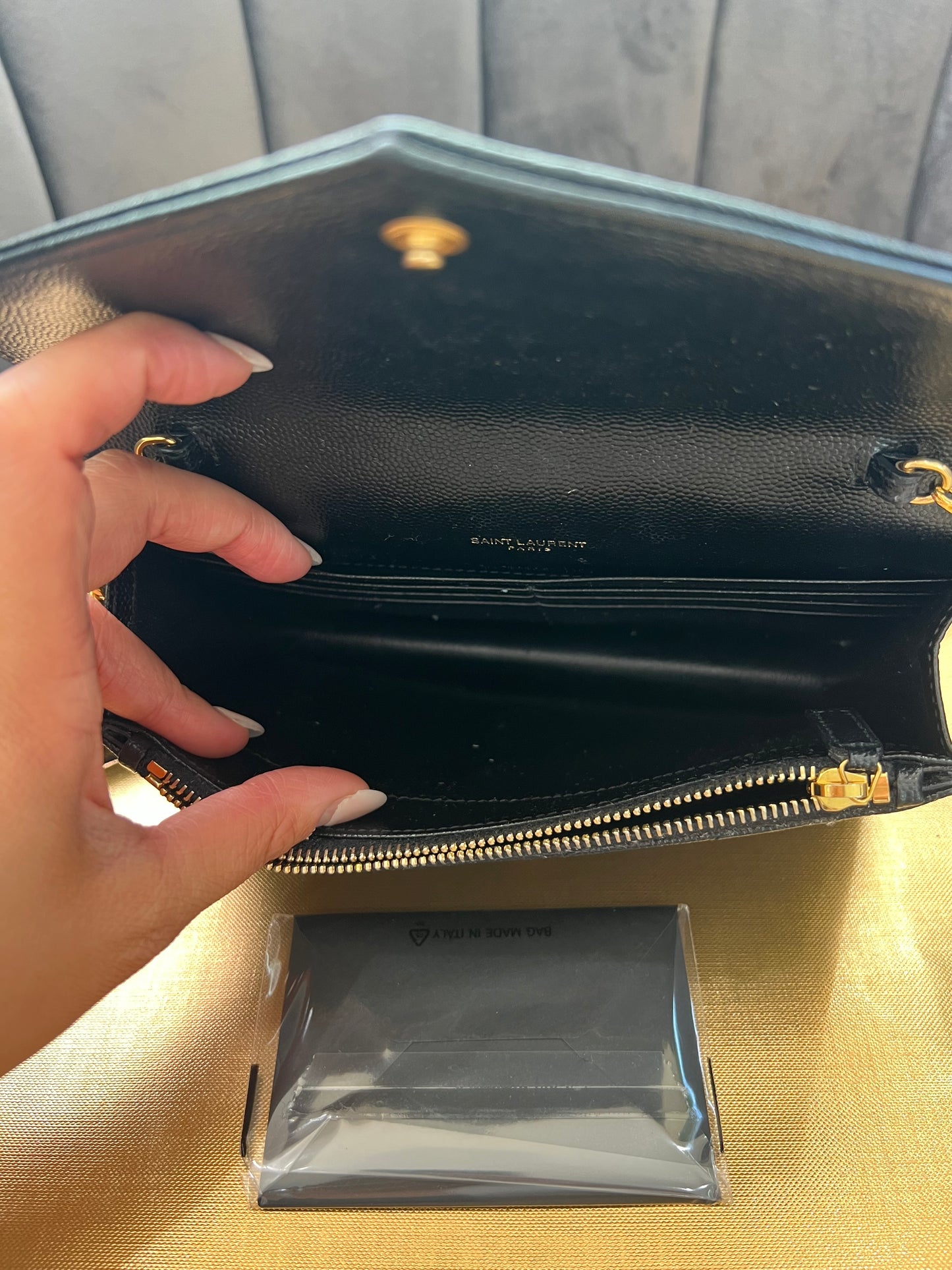 Yves Saint Laurent Cassandre envelope flap crossbody bag