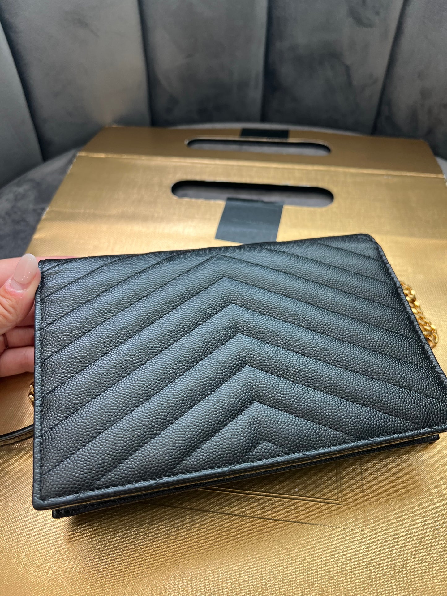 Yves Saint Laurent Cassandre envelope flap crossbody bag