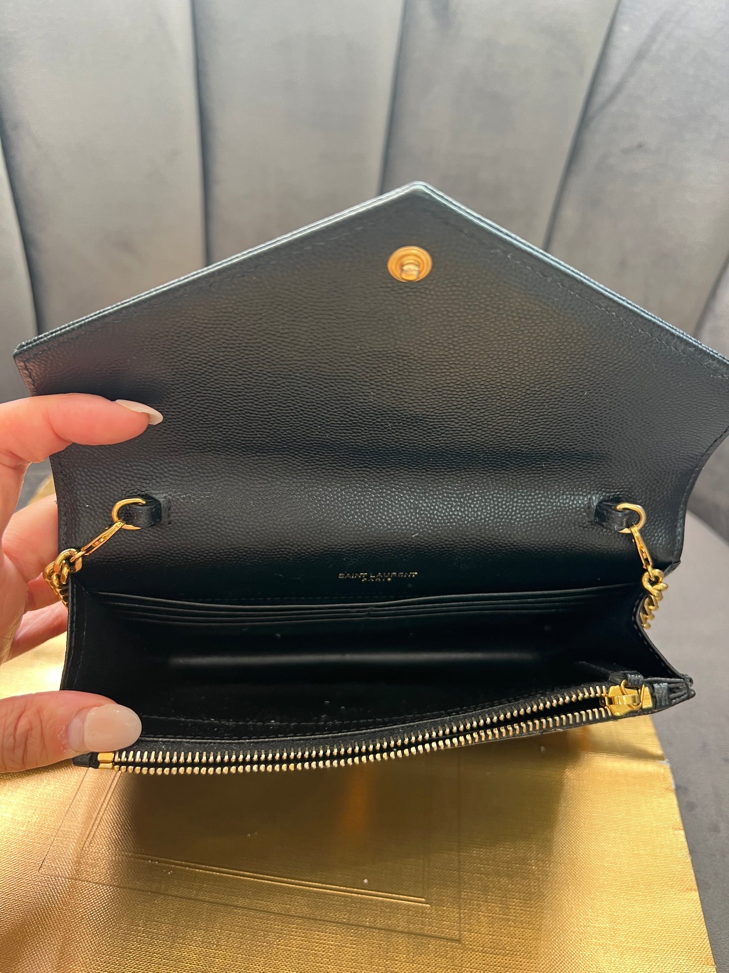 Yves Saint Laurent Cassandre envelope flap crossbody bag