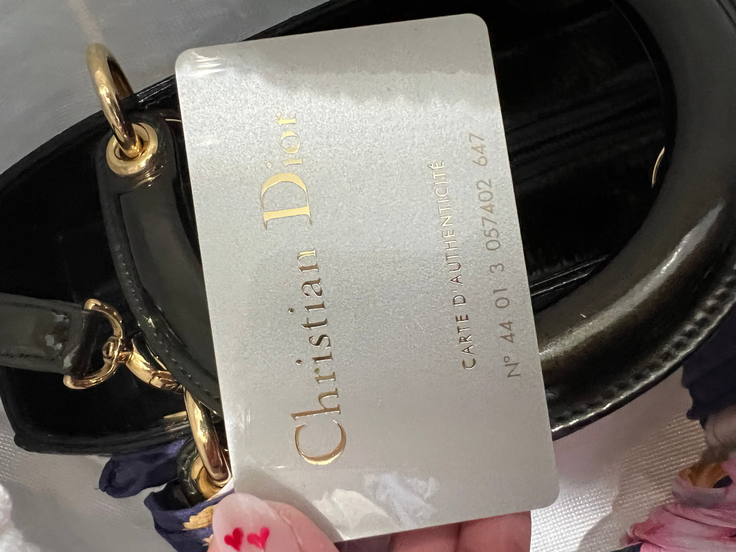 Rare Lady Dior tote medium patent