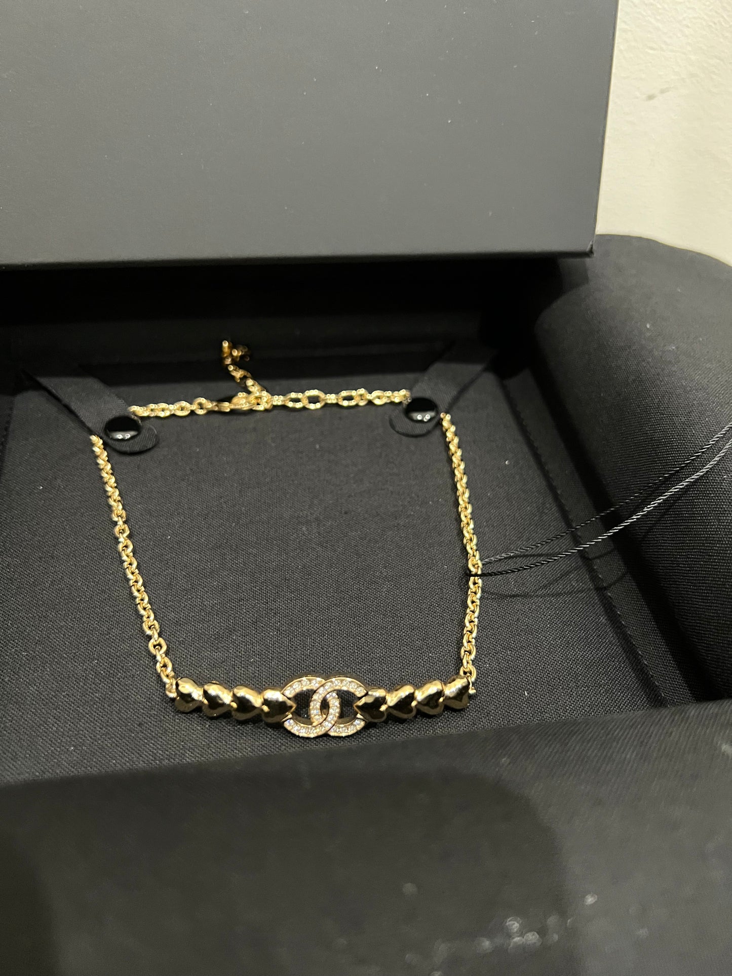Chanel heart choker