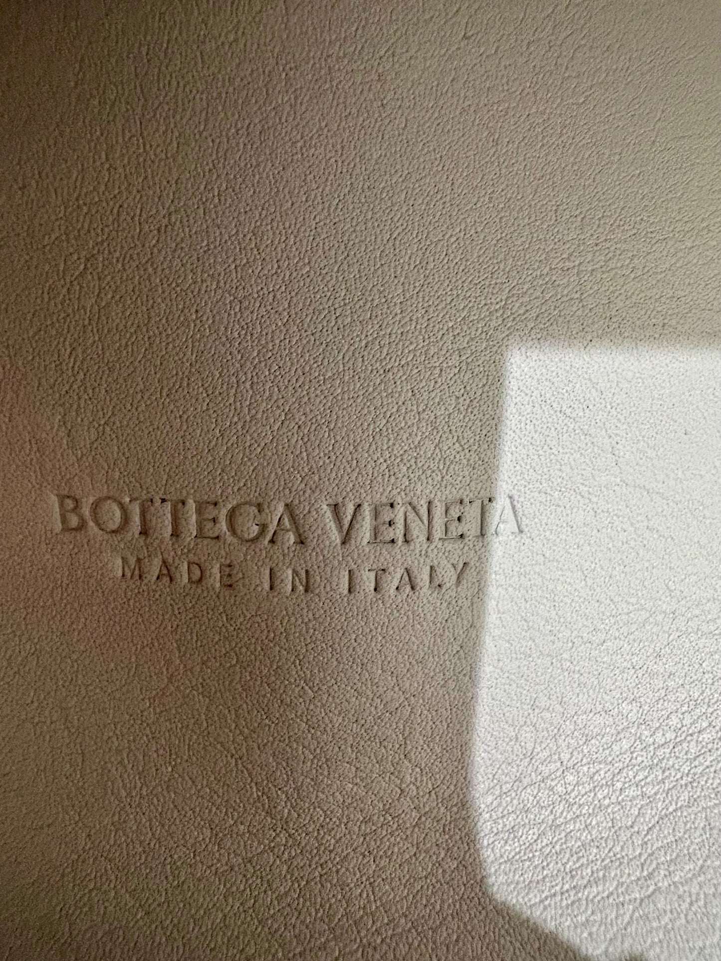 Bottega Veneta white chain pouch