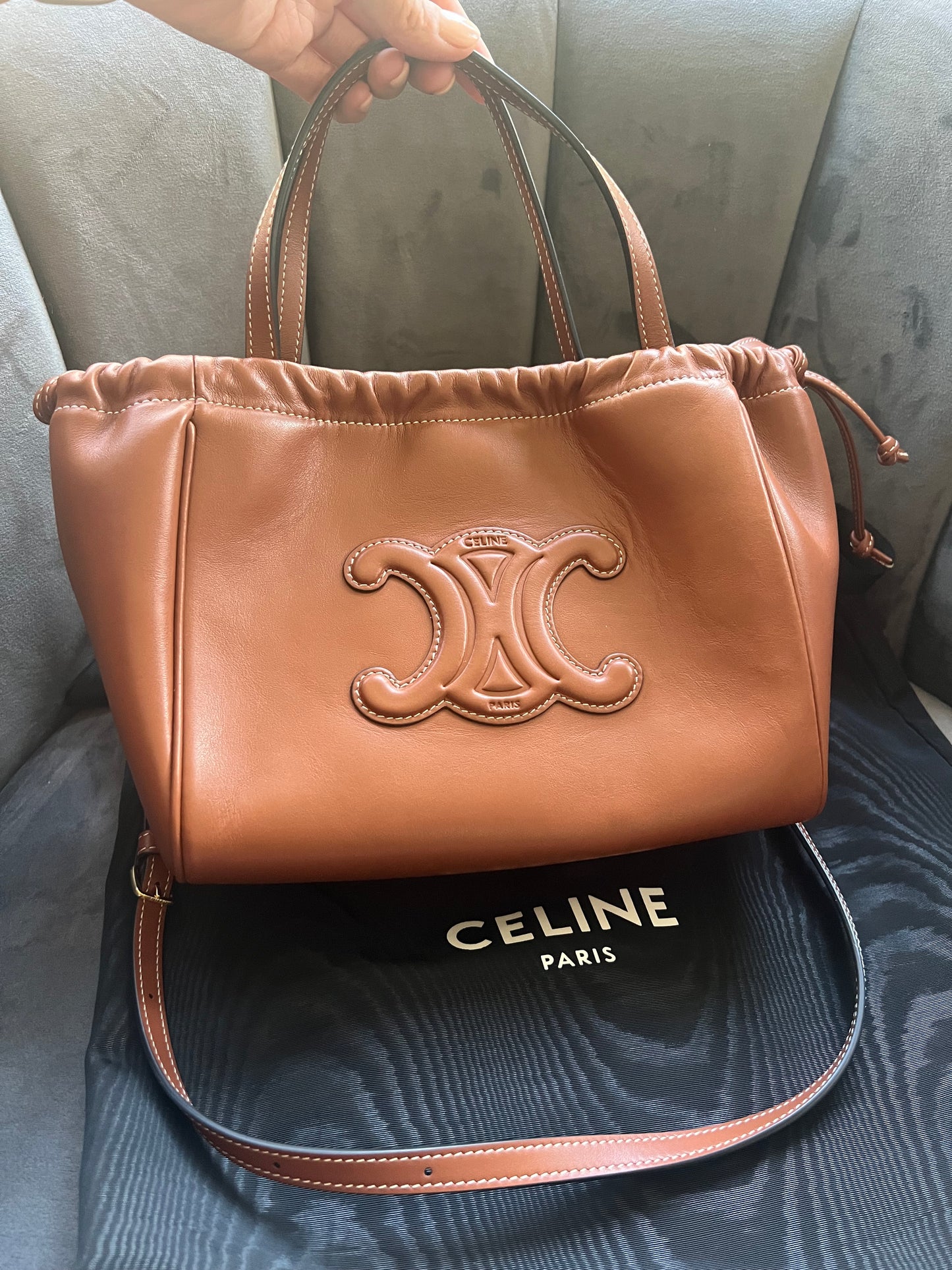 New Celine Triomphe Cabas crossbody bag