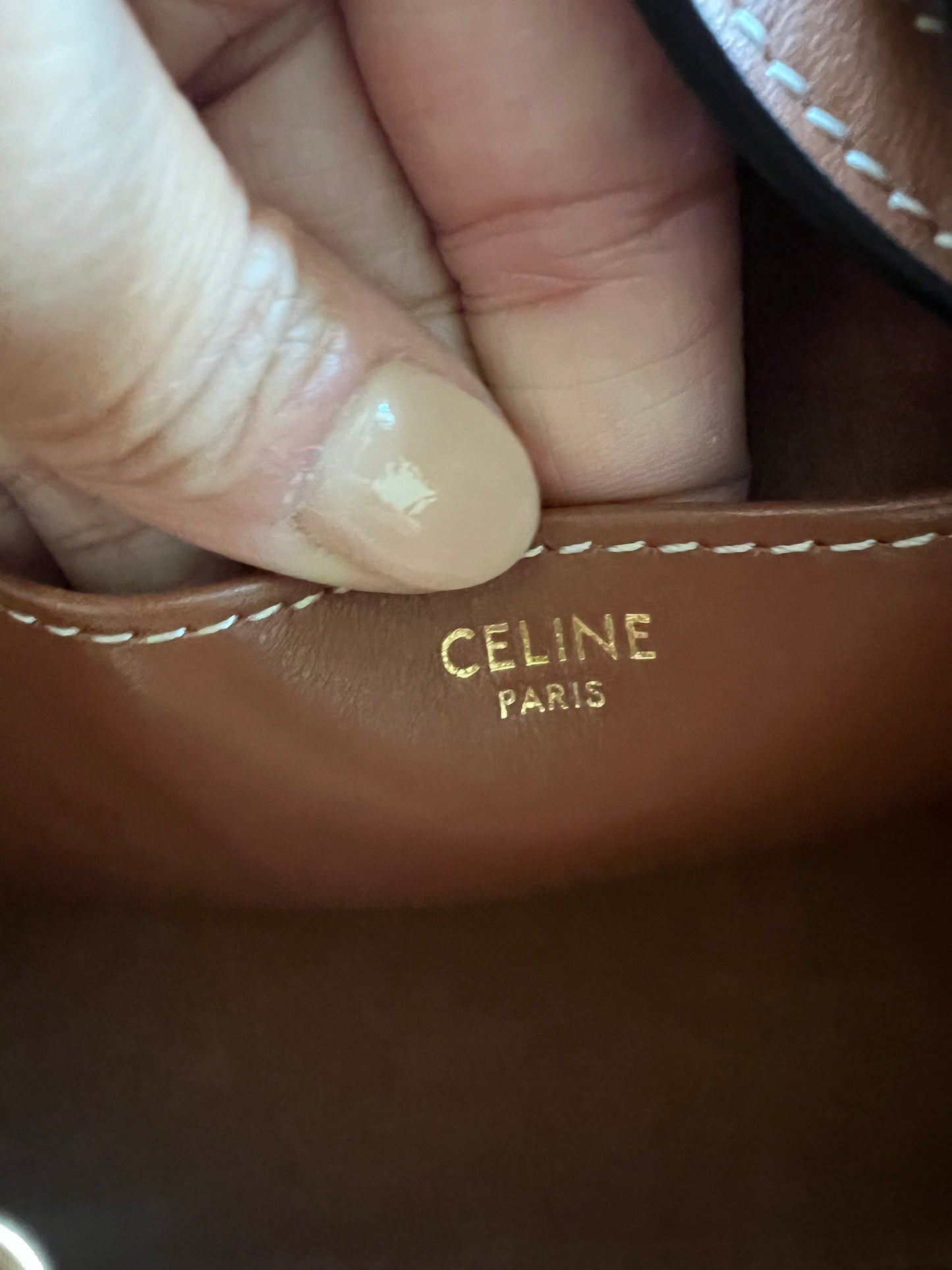 New Celine Triomphe Cabas crossbody bag