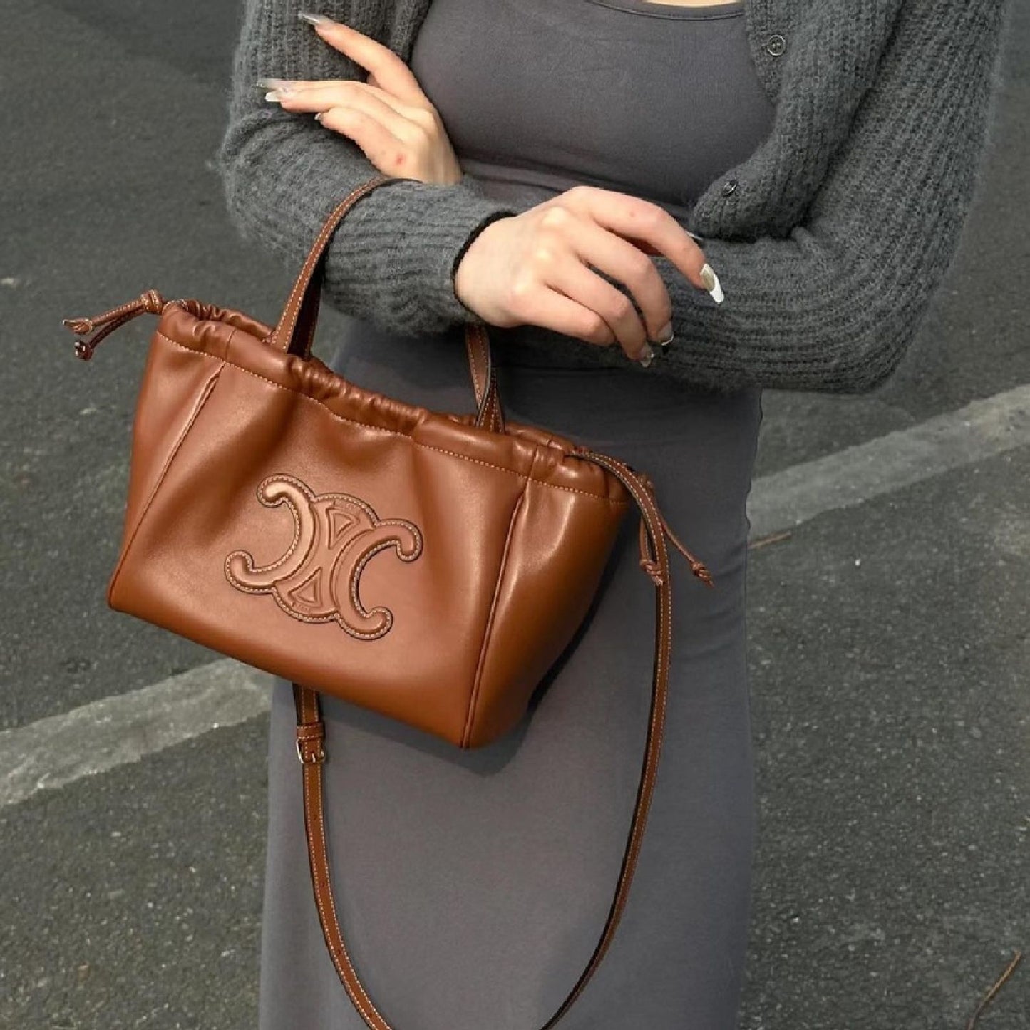 New Celine Triomphe Cabas crossbody bag