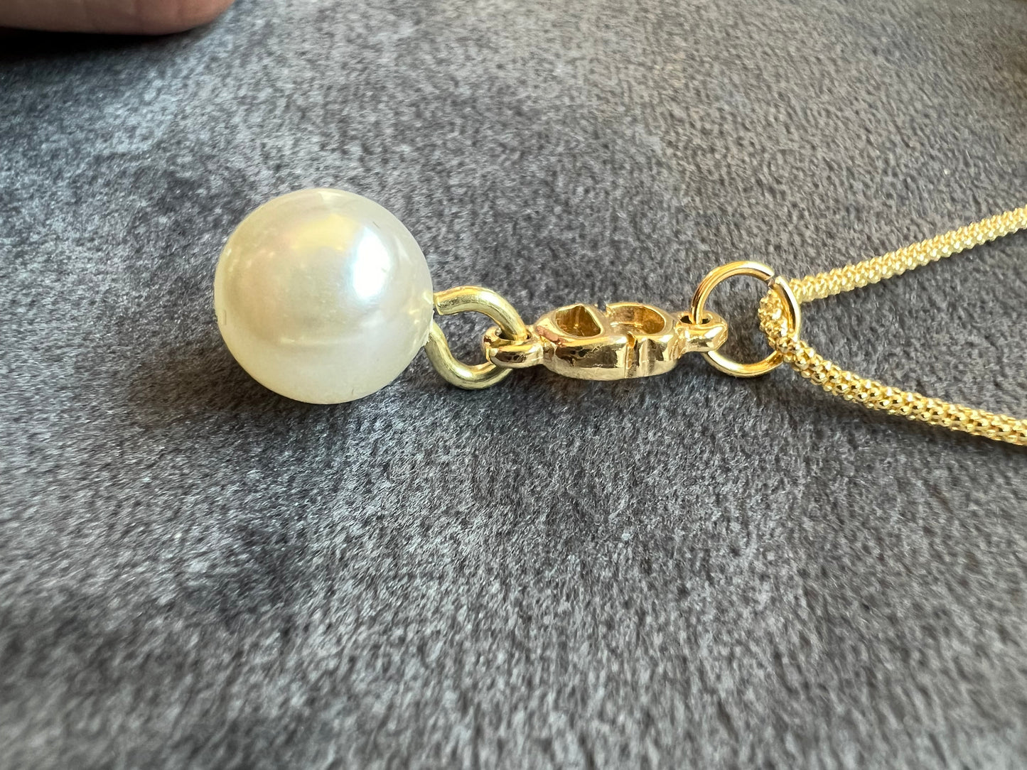 Christian Dior Pearl CD charm necklace