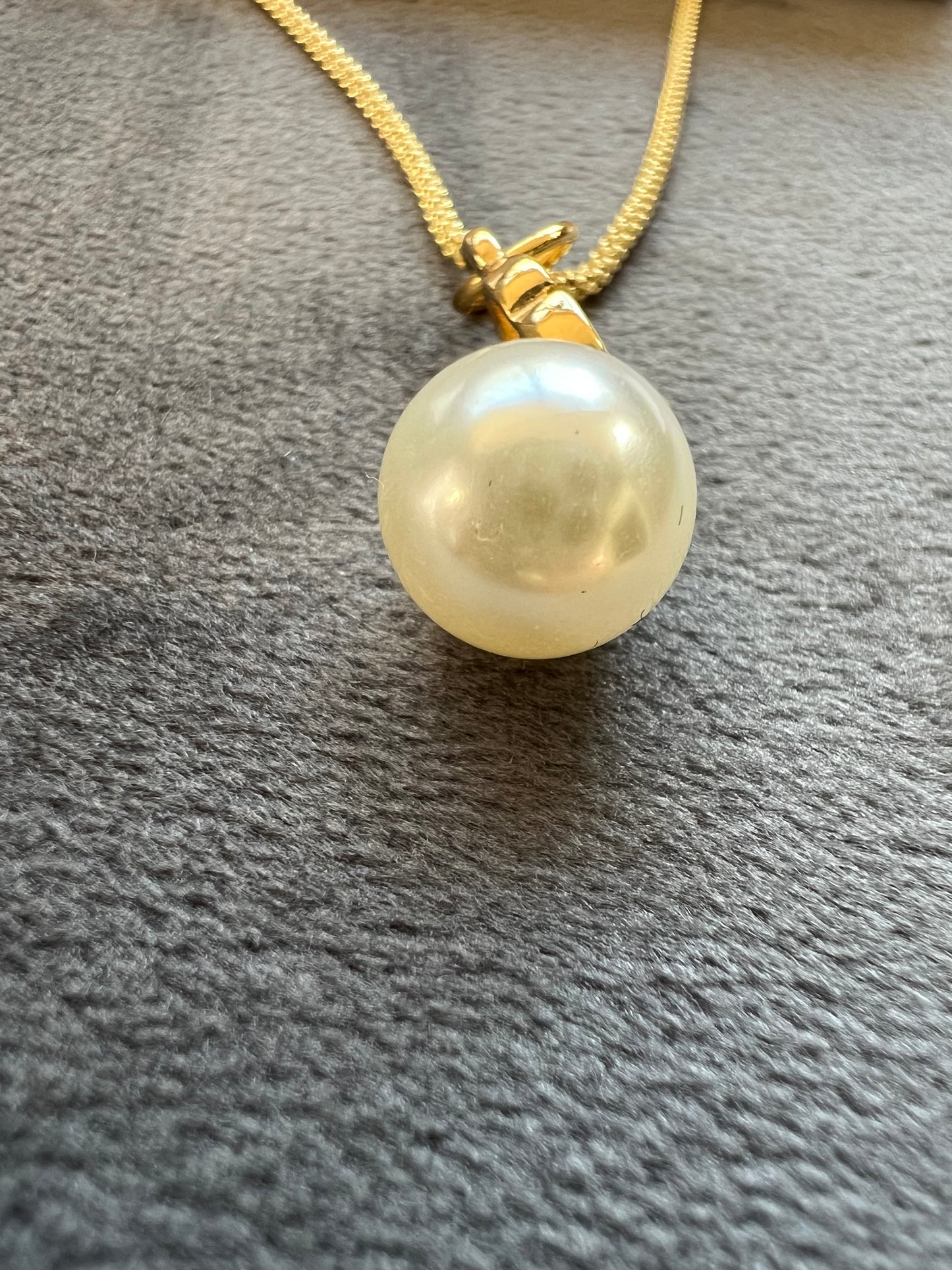 Christian Dior Pearl CD charm necklace
