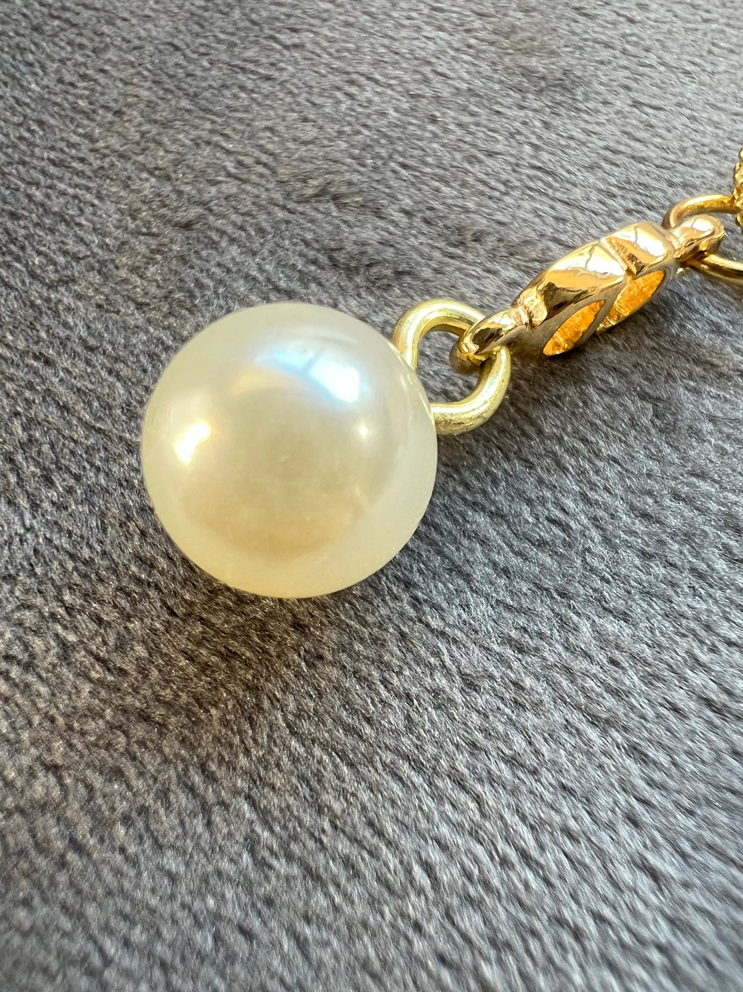Christian Dior Pearl CD charm necklace
