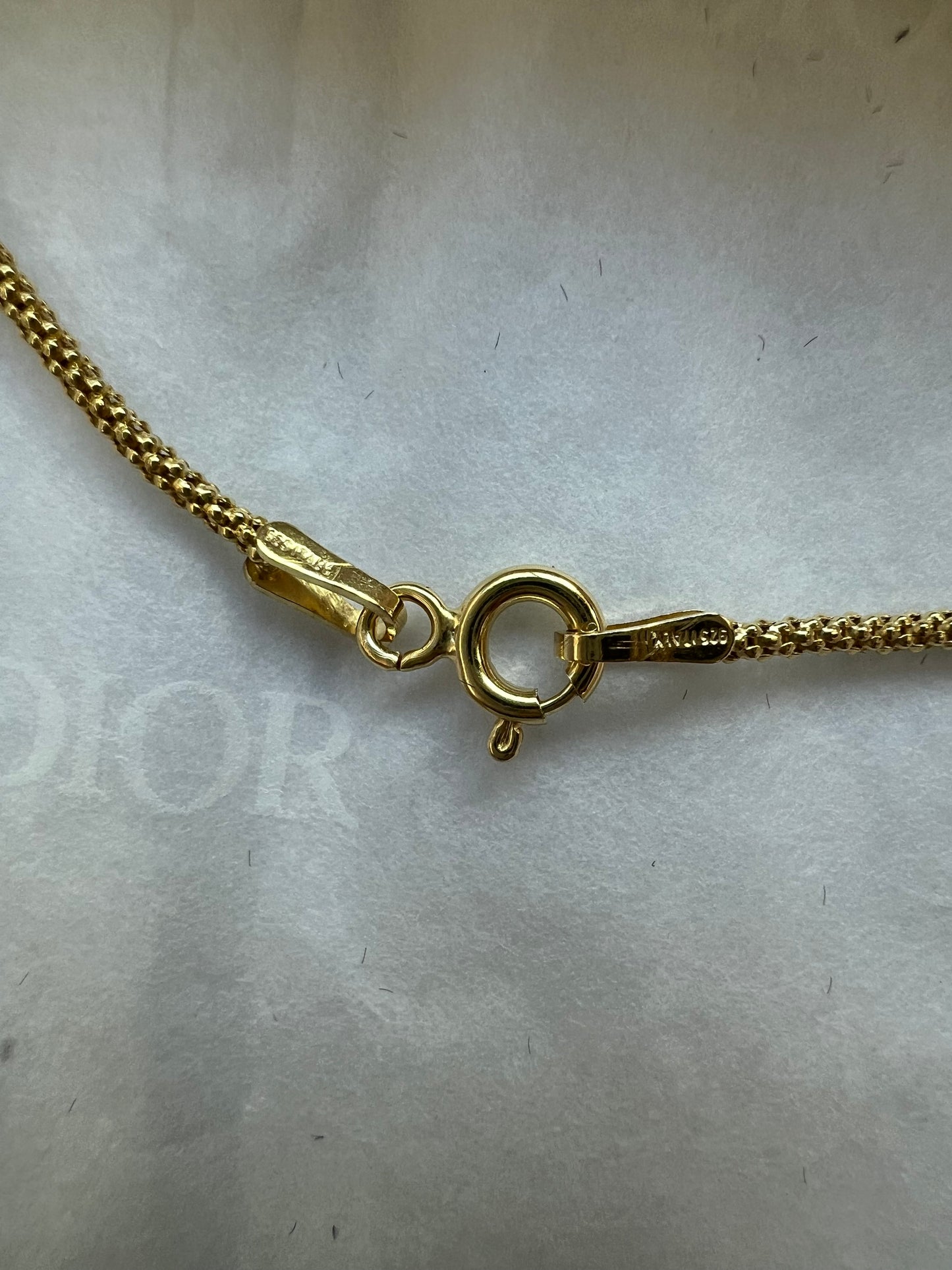 Christian Dior Pearl CD charm necklace