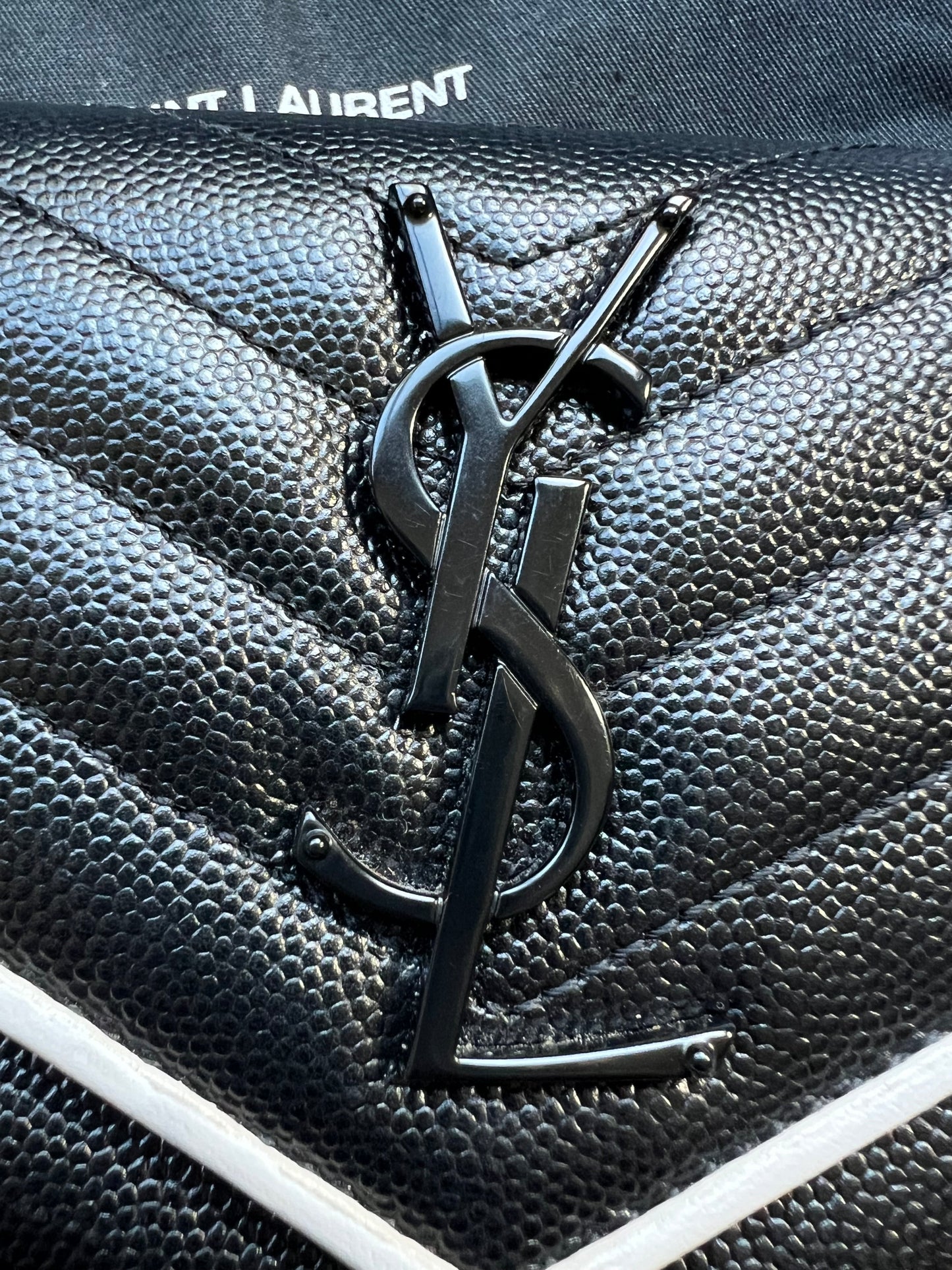 Saint Laurent Cassandre colorblock wallet on chain