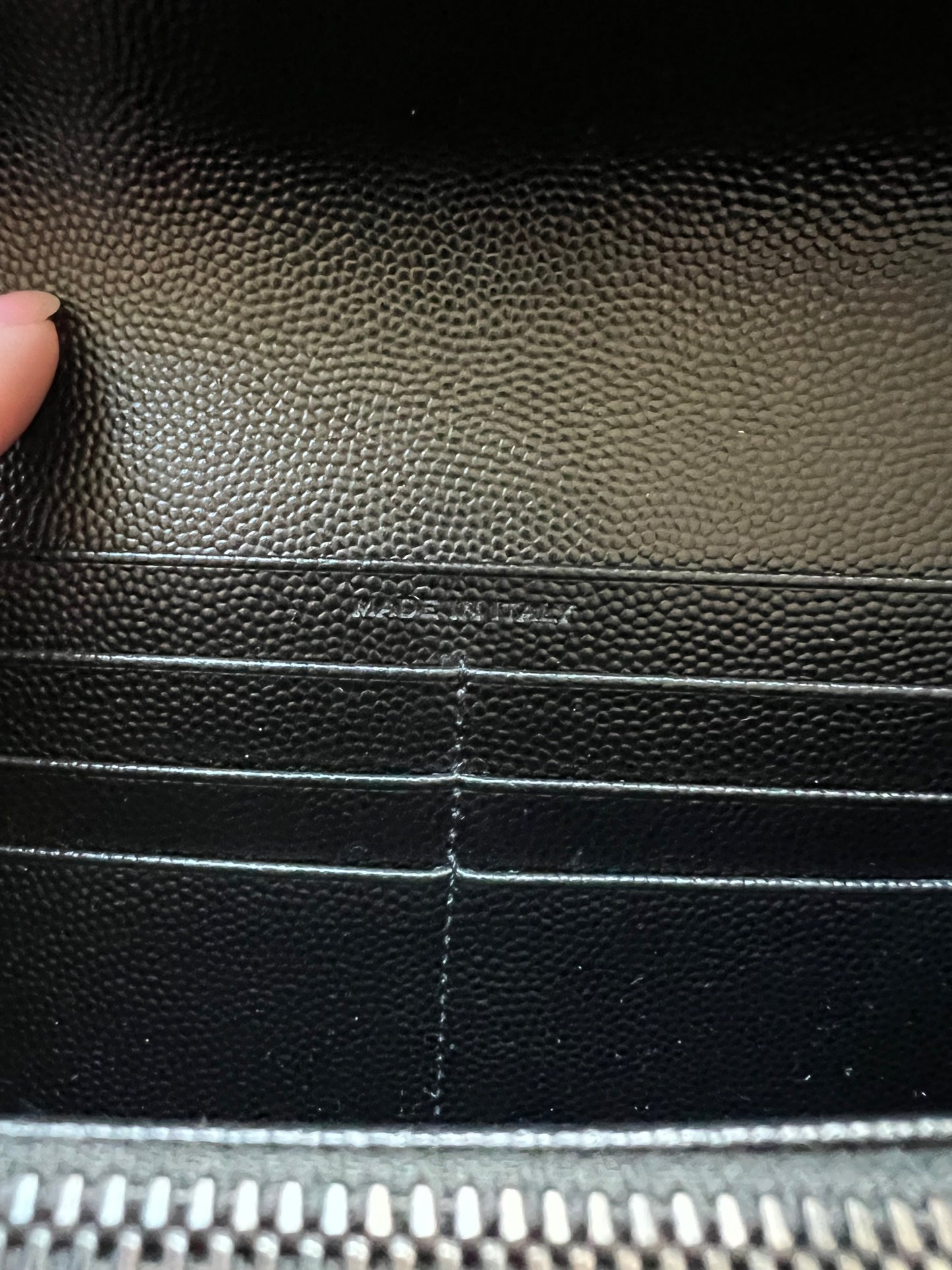 Saint Laurent Cassandre colorblock wallet on chain