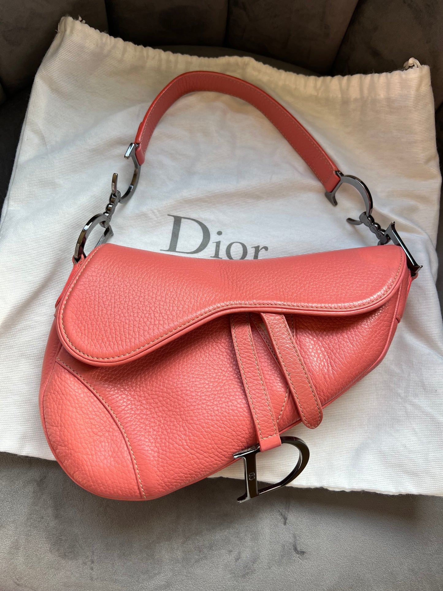 Christian Dior saddle bag - vintage rose pink