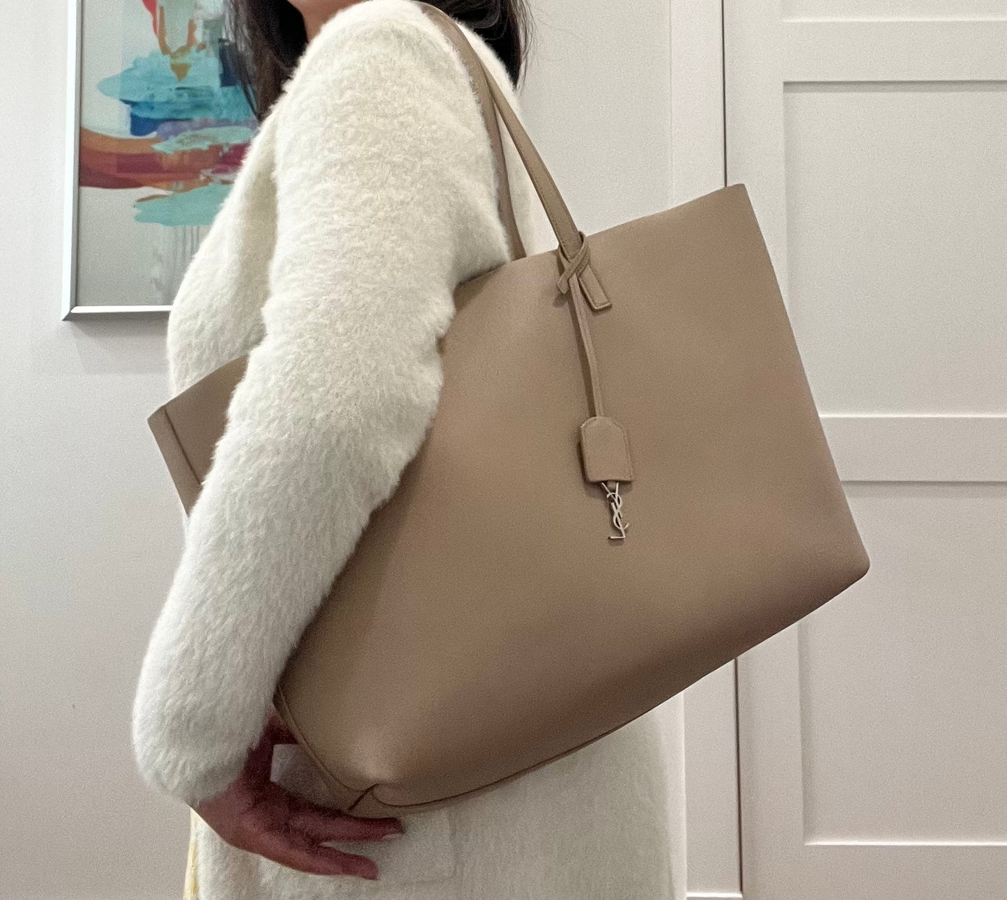 YSL shopping tote beige