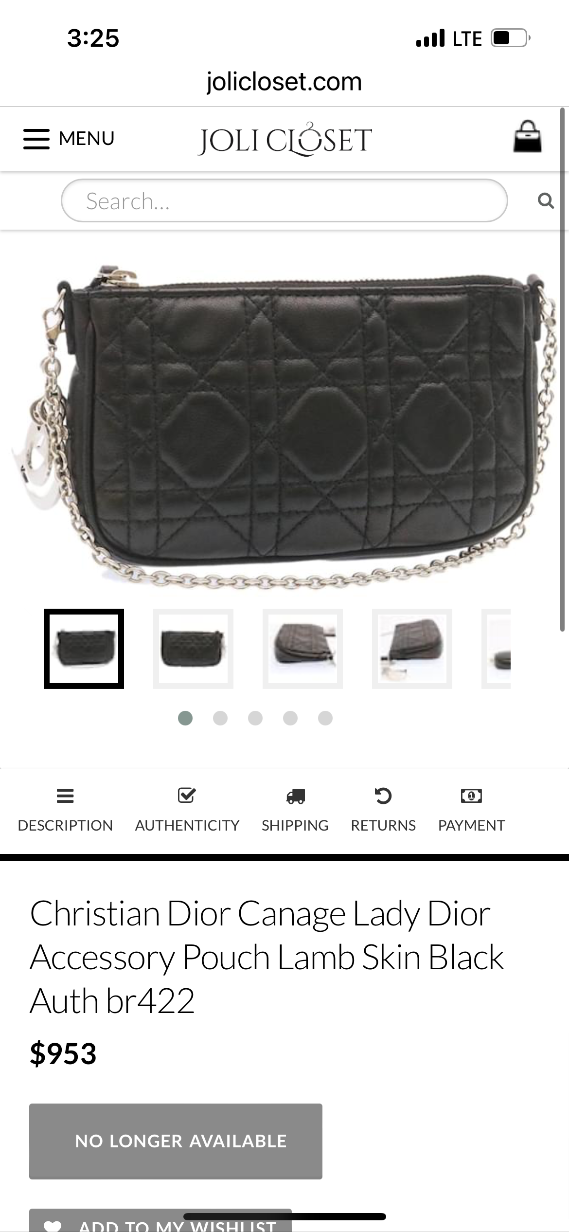 Christian Dior pochette bag