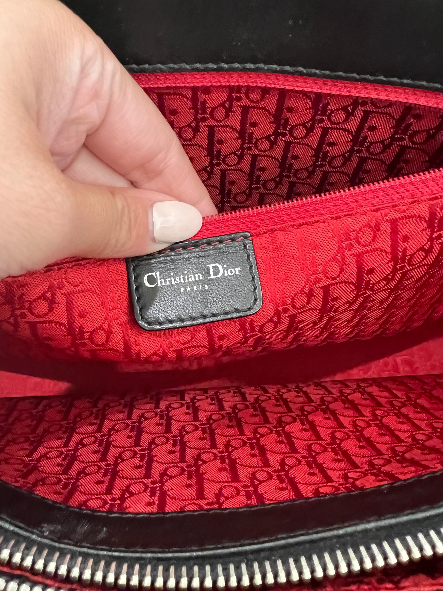 Lady Dior lambskin Cannage tote