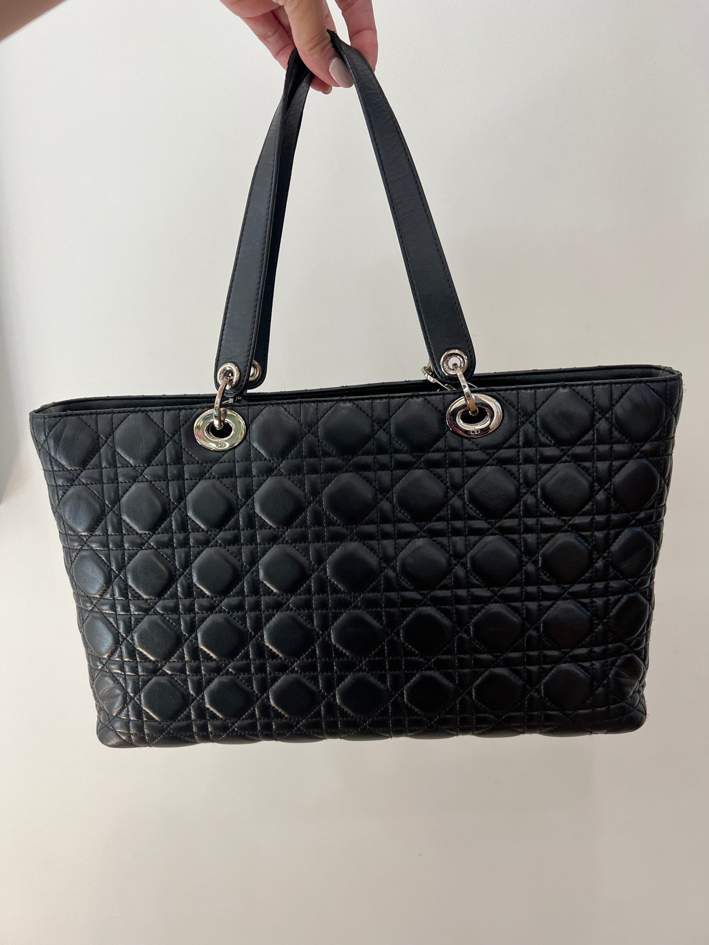 Lady Dior lambskin Cannage tote