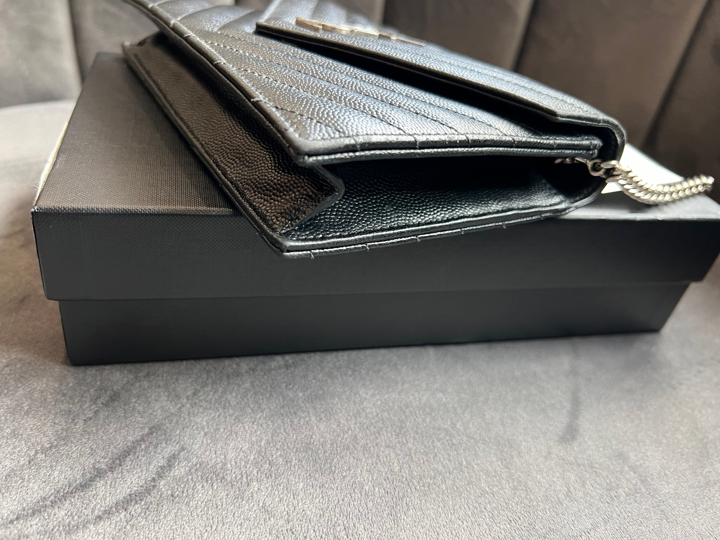 YSL cassandre envelope flap wallet on chain