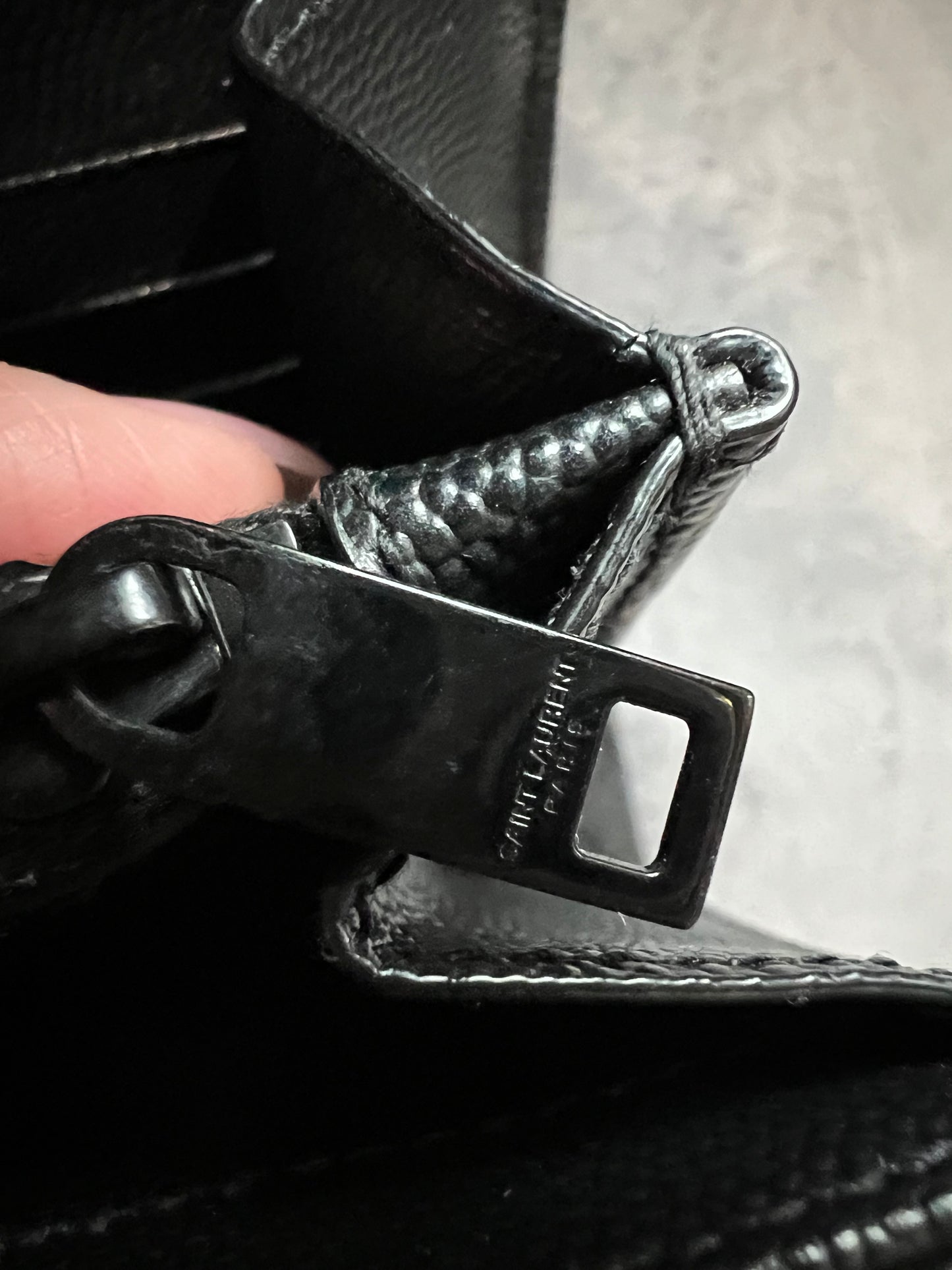 Yves Saint Laurent Cassandre envelope flap crossbody all black