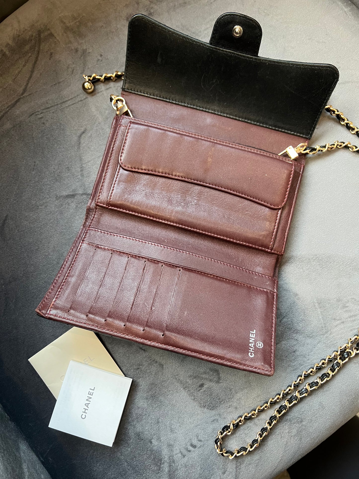 Chanel timeless wallet on chain