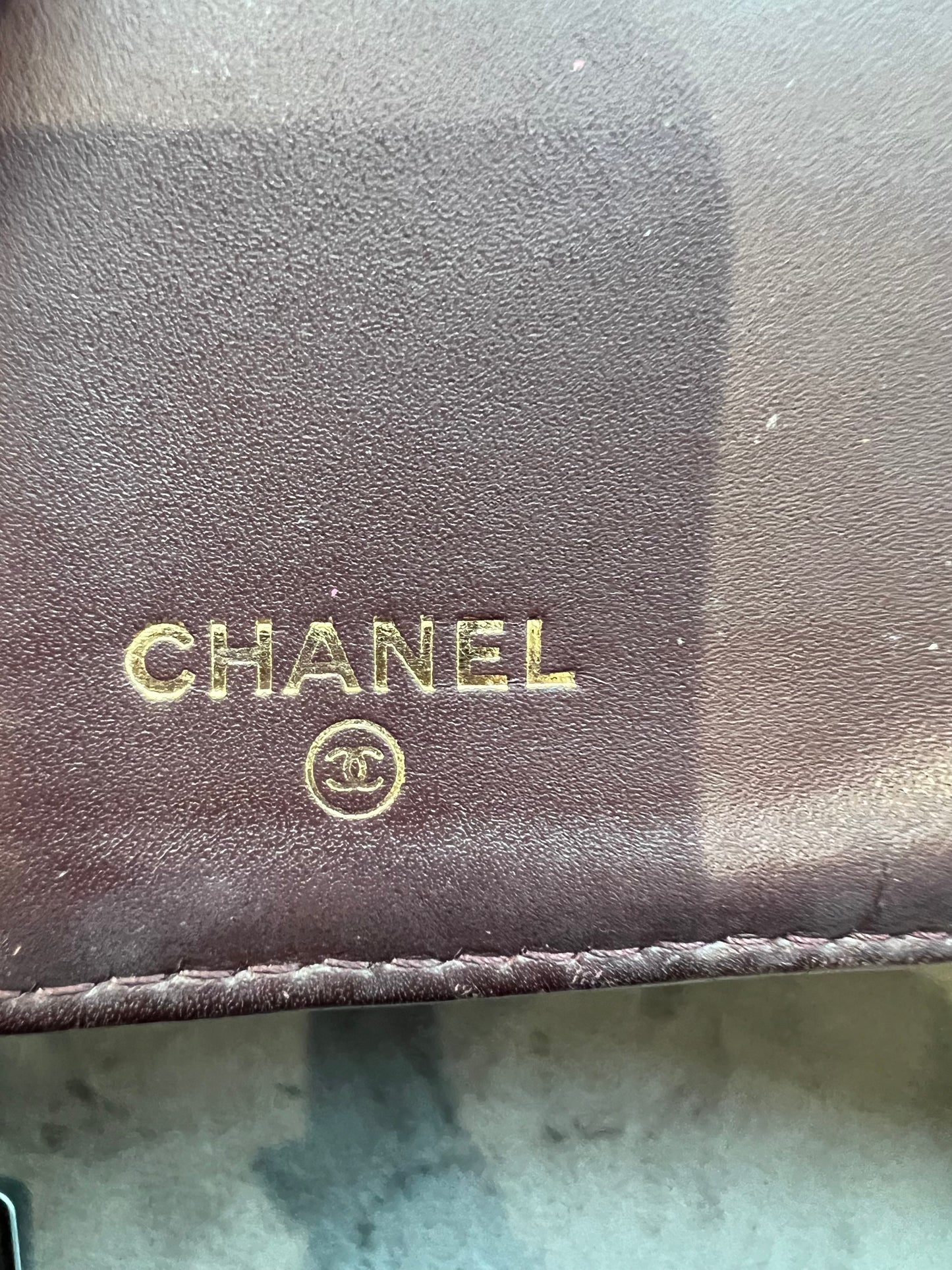 Chanel caviar timeless wallet on chain