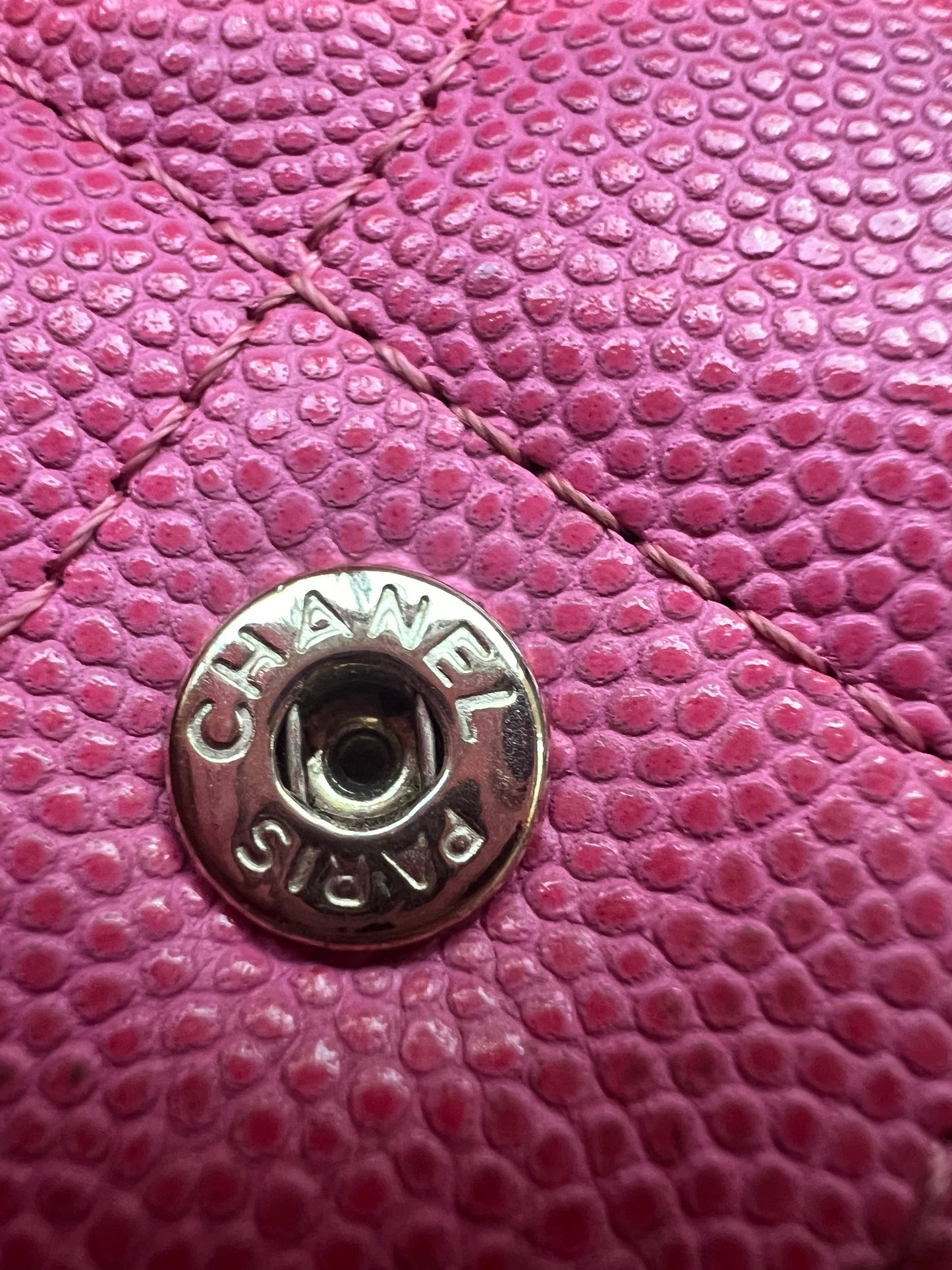 Chanel caviar mini wallet on chain