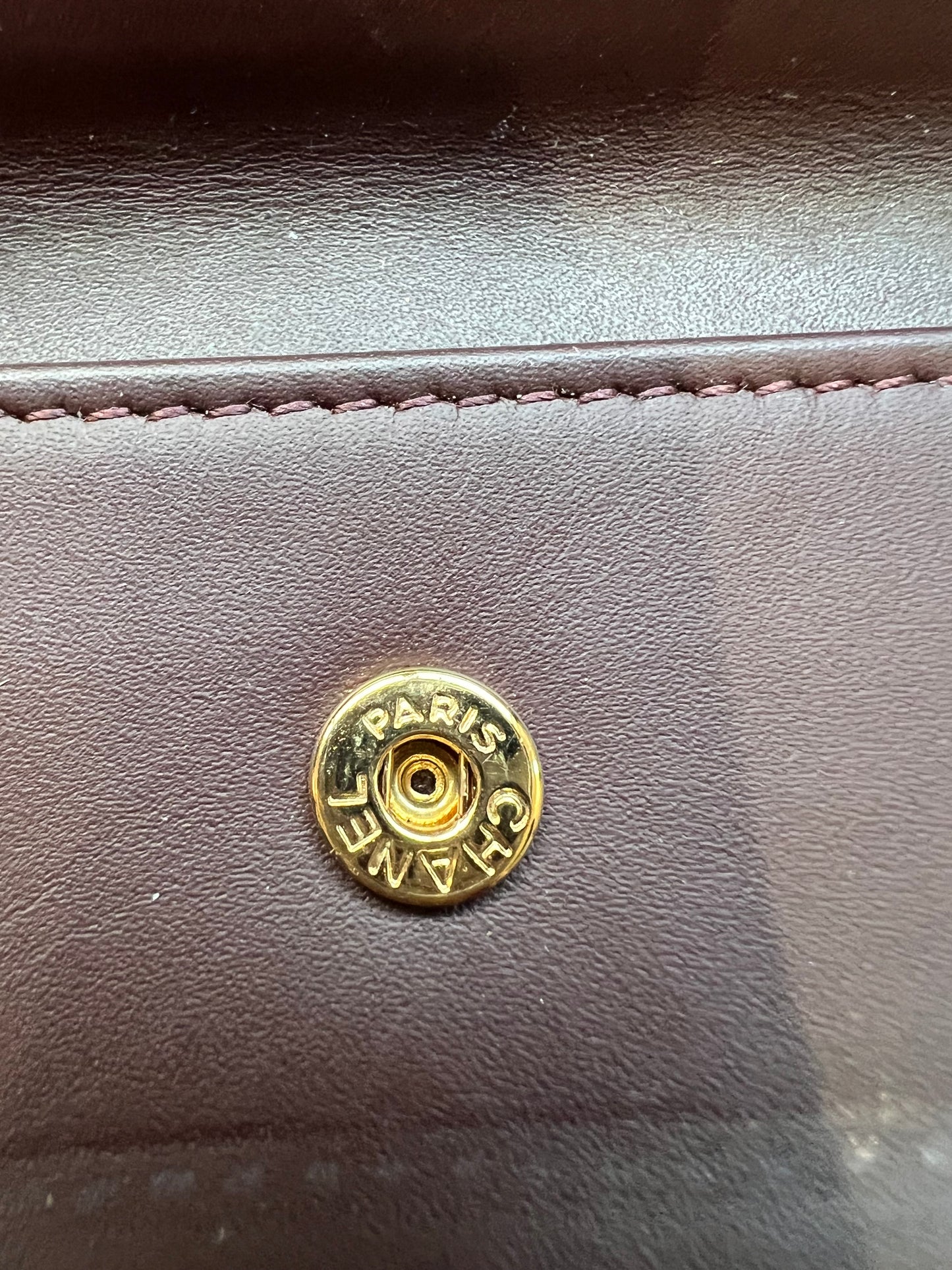 Chanel caviar timeless wallet on chain