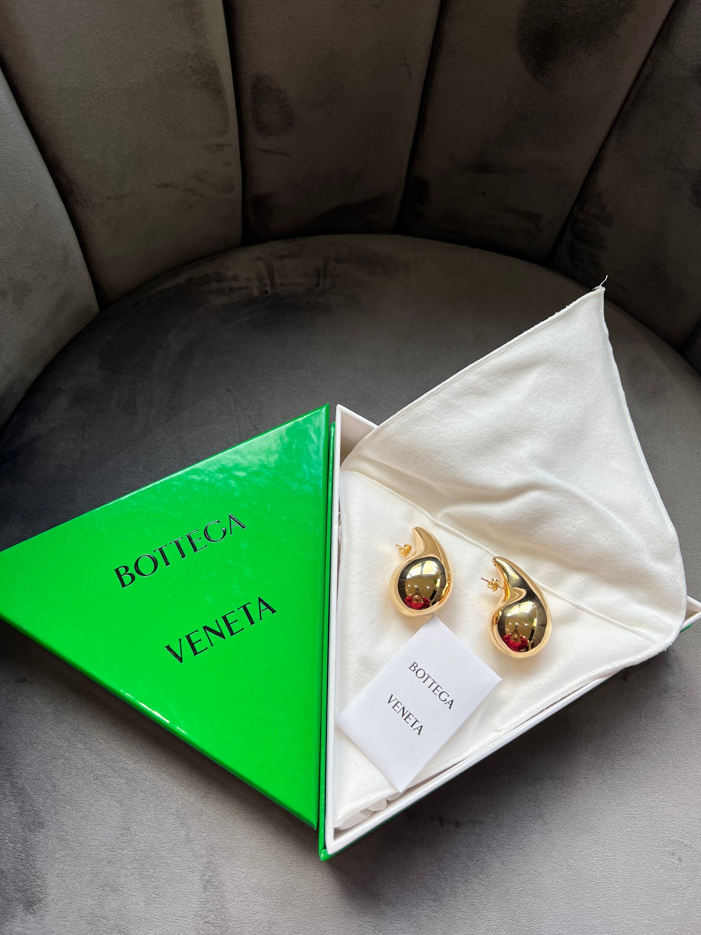 Bottega Veneta Large Gold Drop earrings
