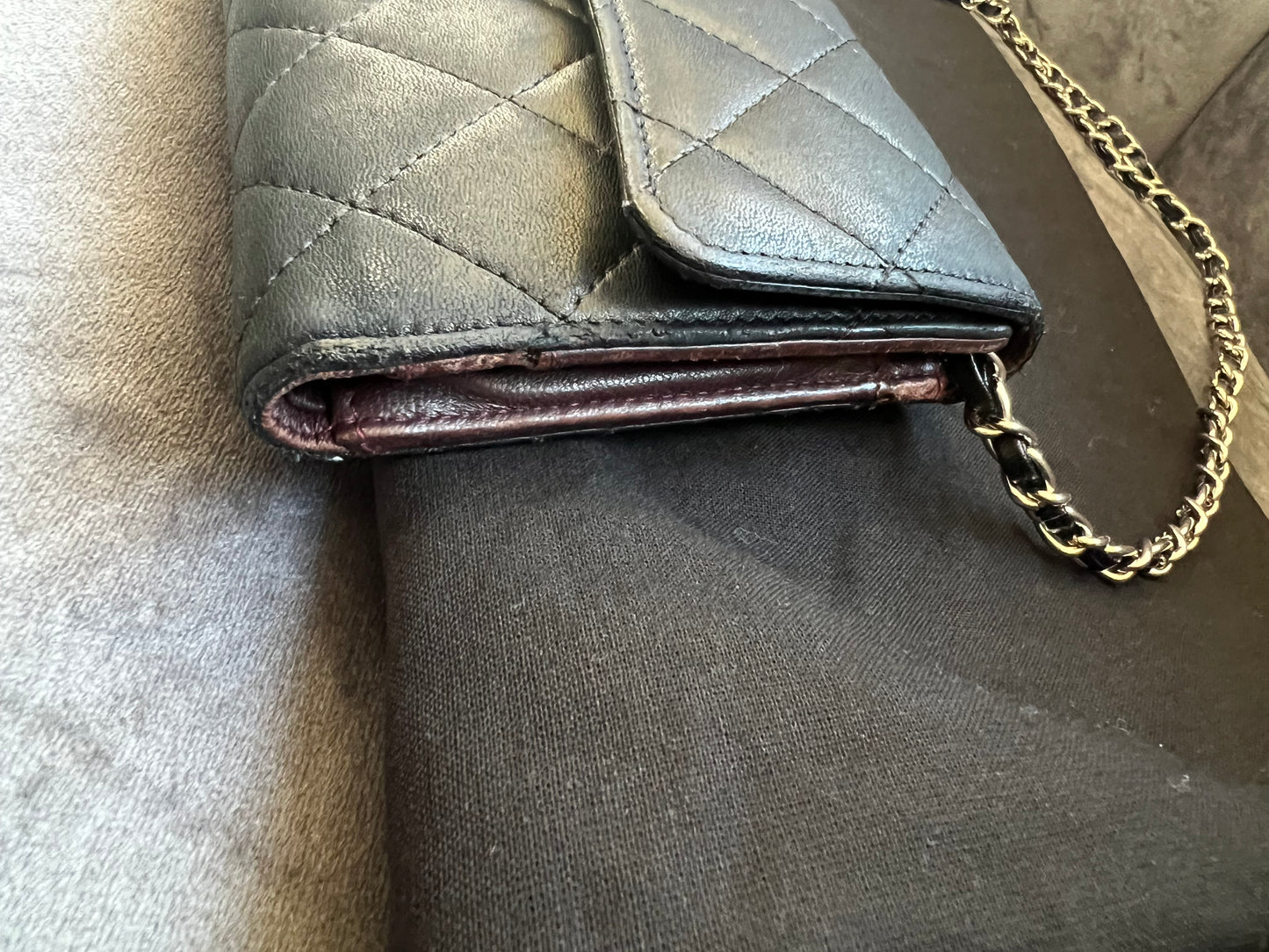 Chanel vintage timeless wallet on chain
