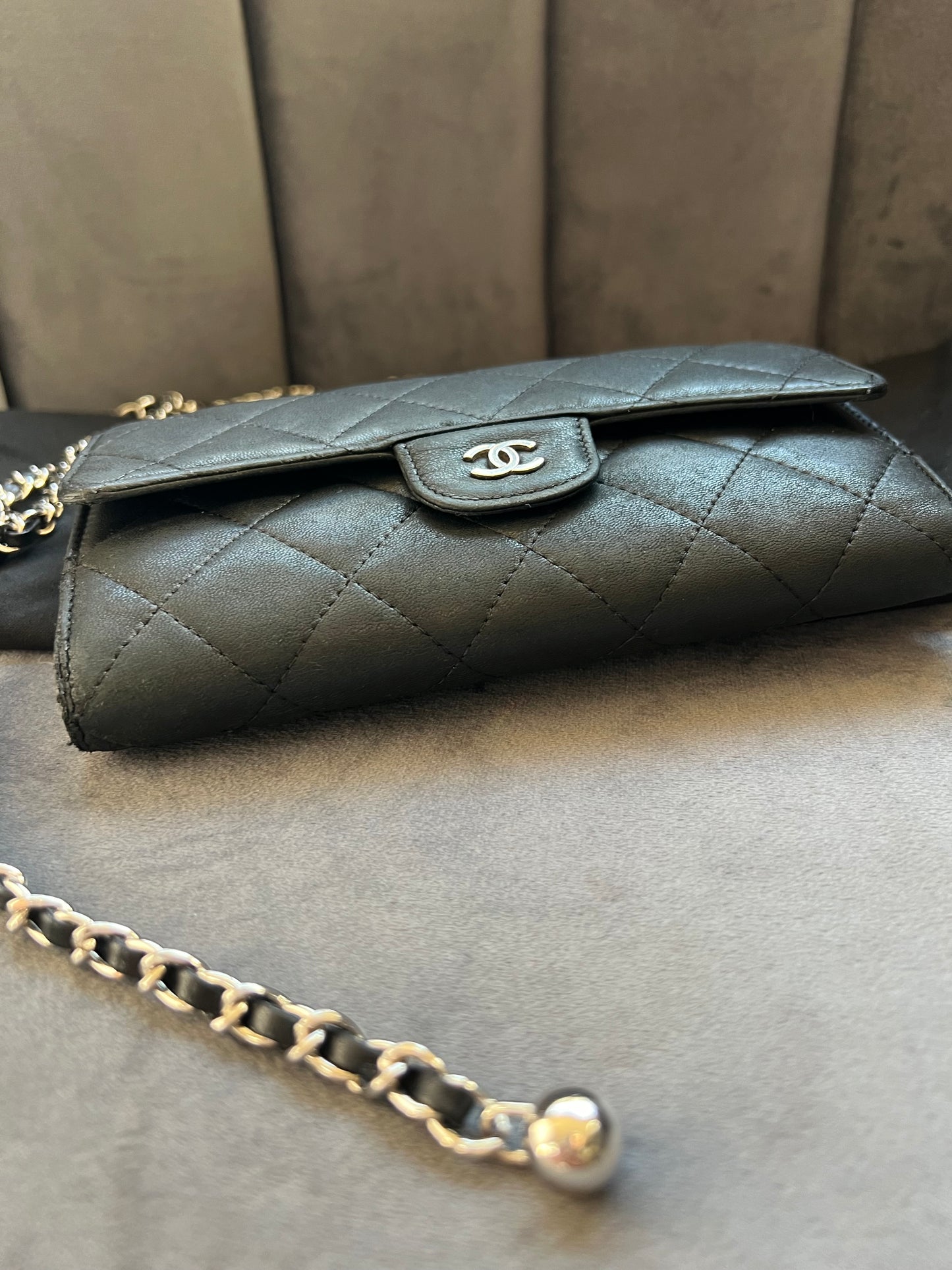 Chanel vintage timeless wallet on chain
