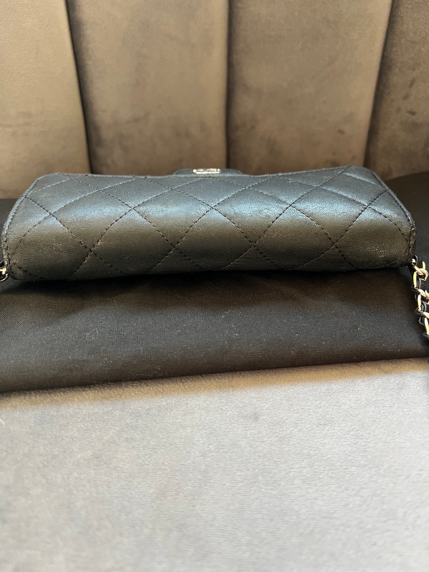 Chanel vintage timeless wallet on chain