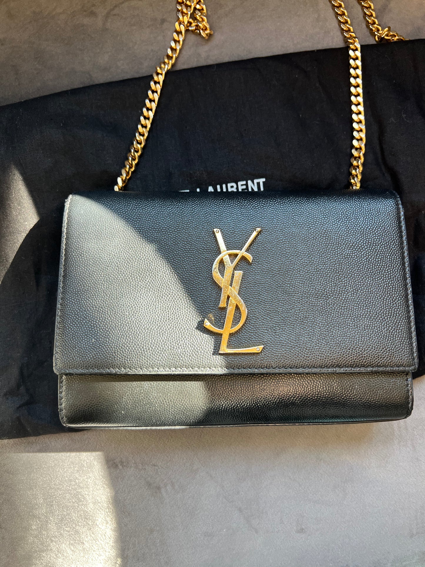 KATE SMALL IN GRAIN DE POUDRE EMBOSSED LEATHER