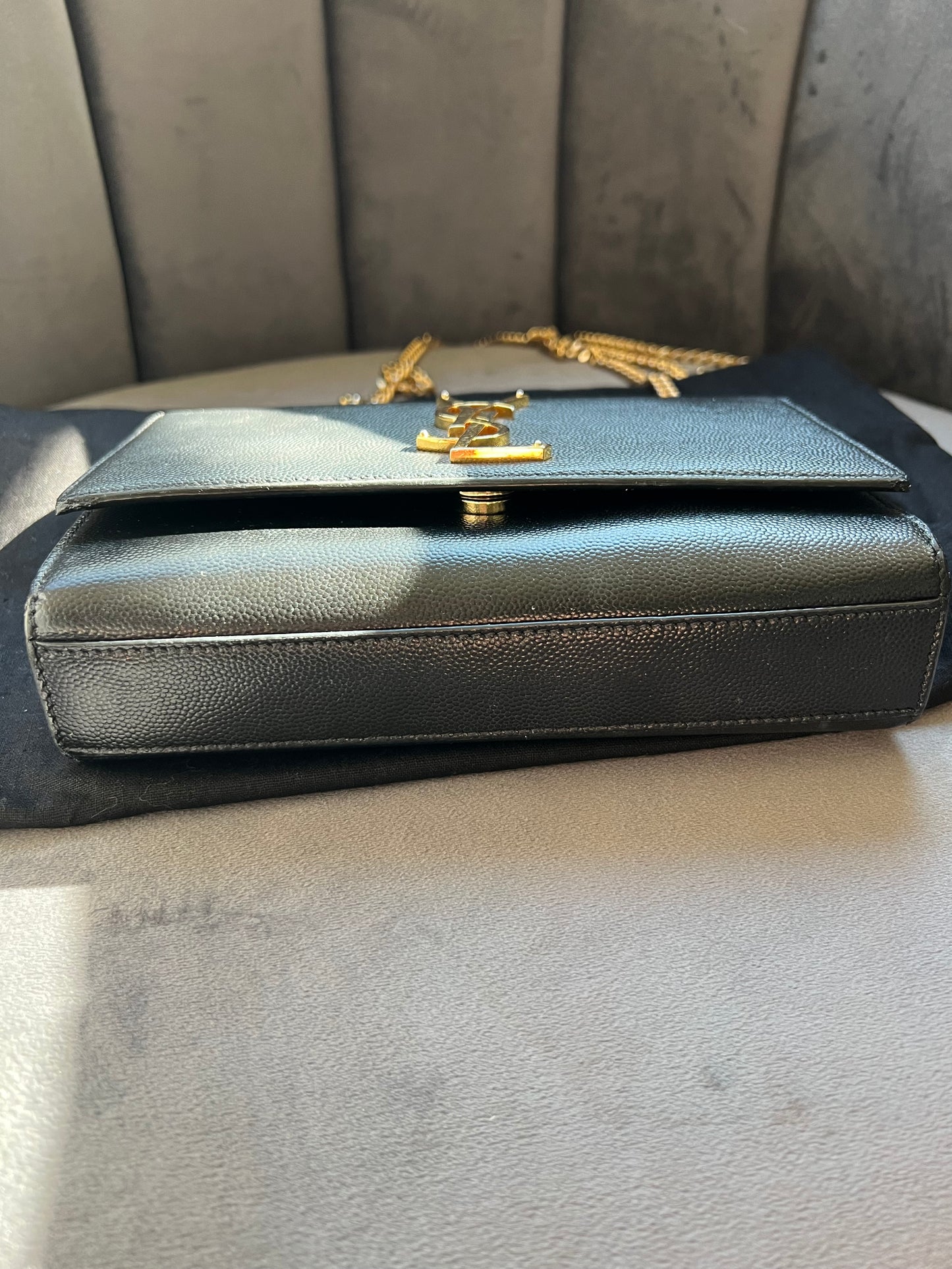 KATE SMALL IN GRAIN DE POUDRE EMBOSSED LEATHER