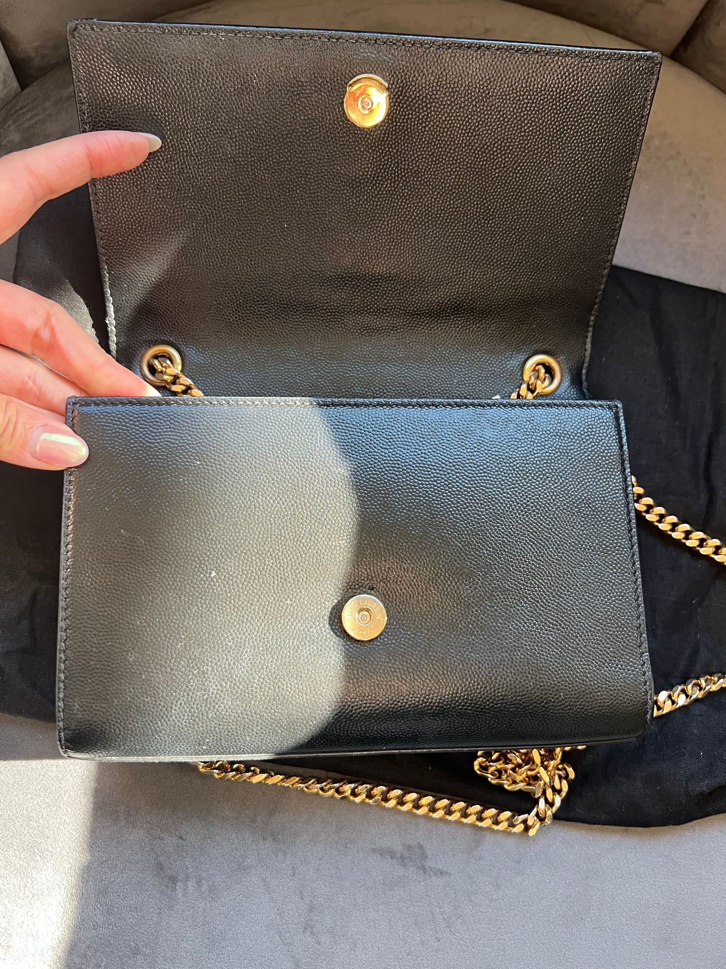 KATE SMALL IN GRAIN DE POUDRE EMBOSSED LEATHER