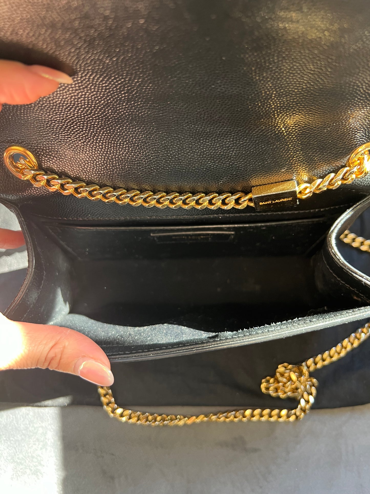 KATE SMALL IN GRAIN DE POUDRE EMBOSSED LEATHER