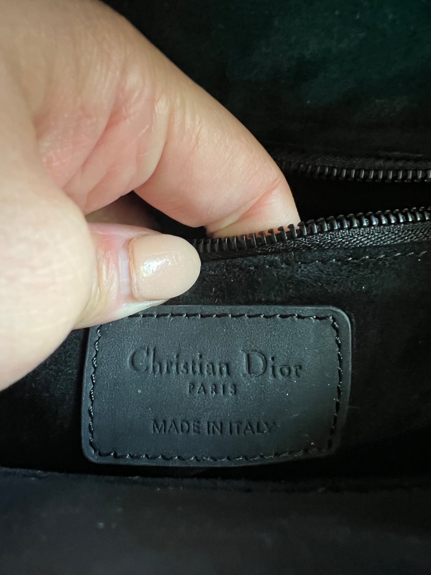 CHRISTIAN DIOR Ultra Matte Cannage Small My ABCDior Lady Dior in black