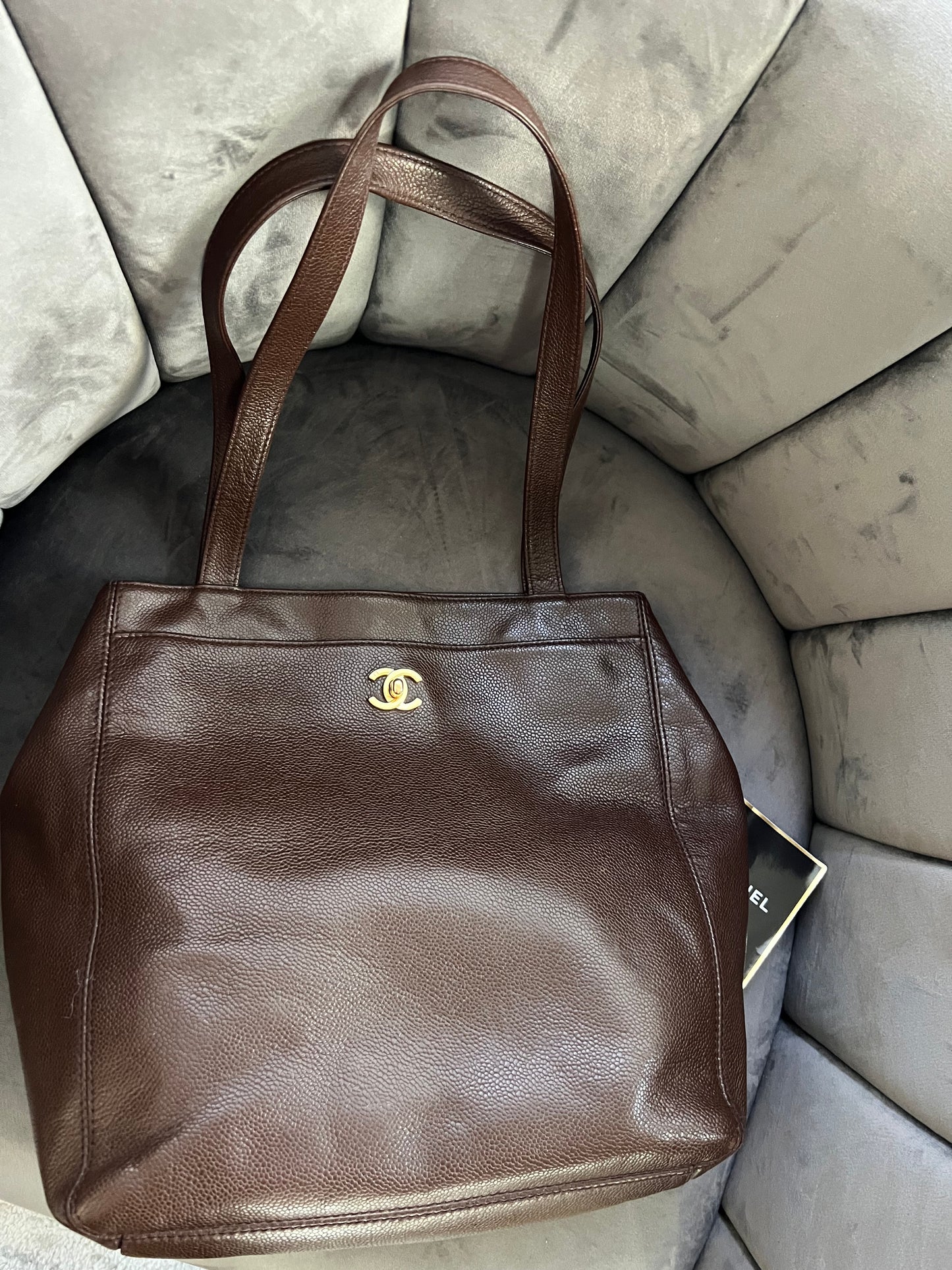 Chanel Exec Cerf Tote caviar 24k gold