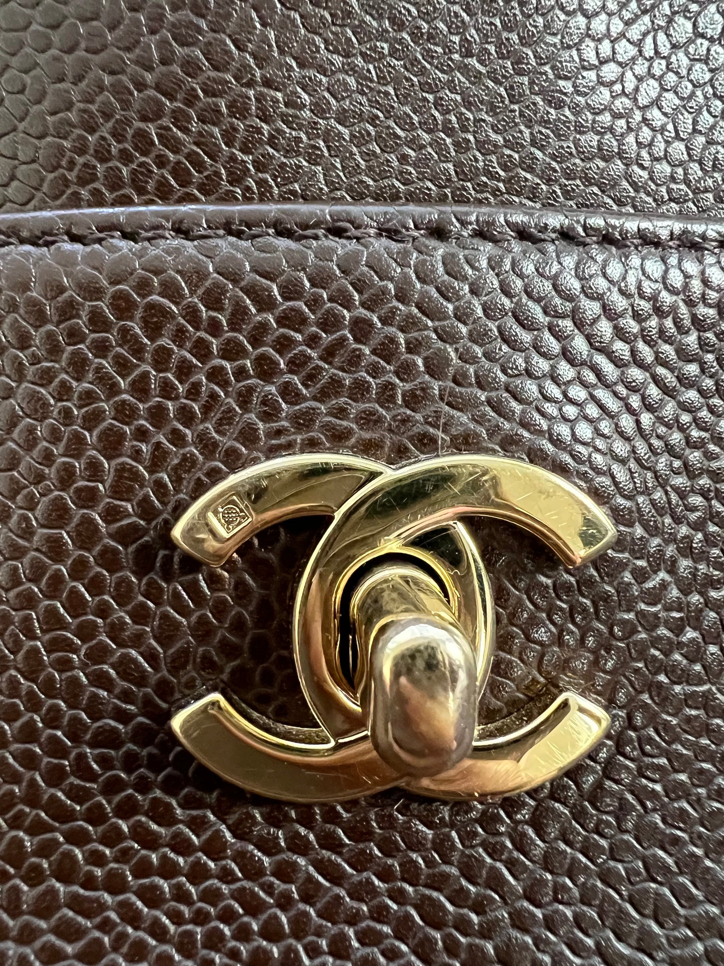 Chanel Exec Cerf Tote caviar 24k gold