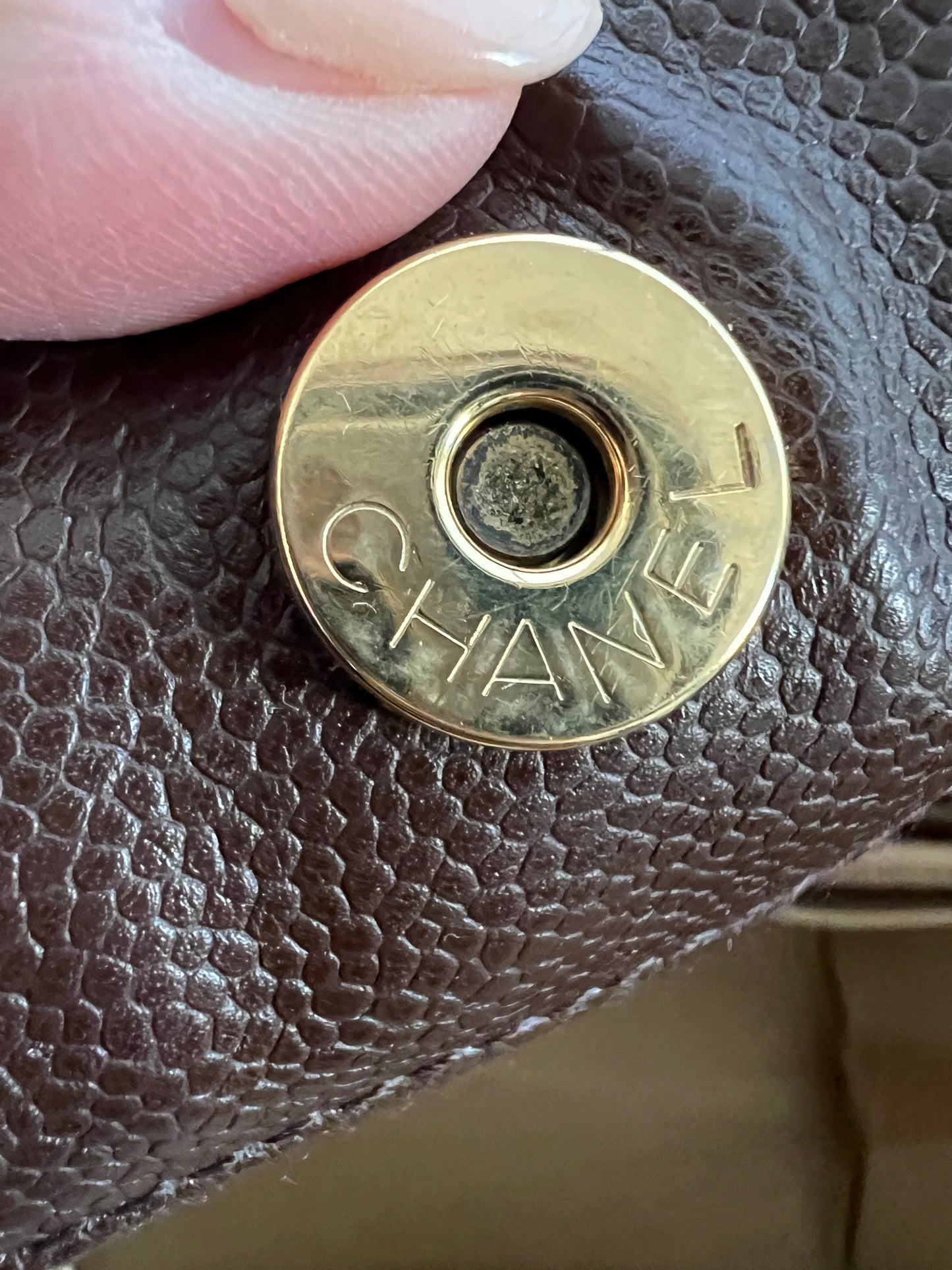Chanel Exec Cerf Tote caviar 24k gold