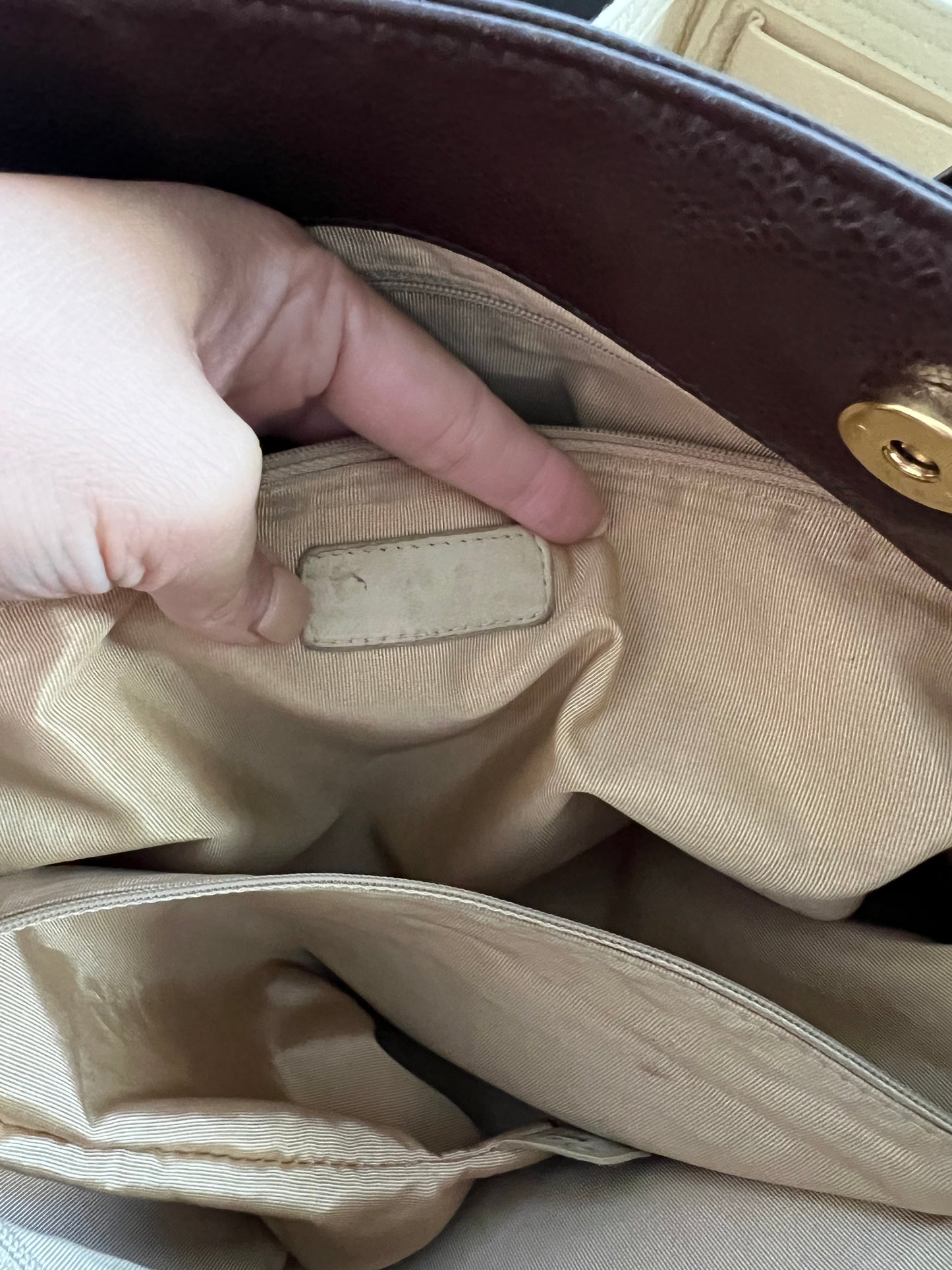 Chanel Exec Cerf Tote caviar 24k gold
